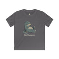 Kids Sip Happens T-Shirt — Funny Dinosaur Coffee Tea Graphic Tee