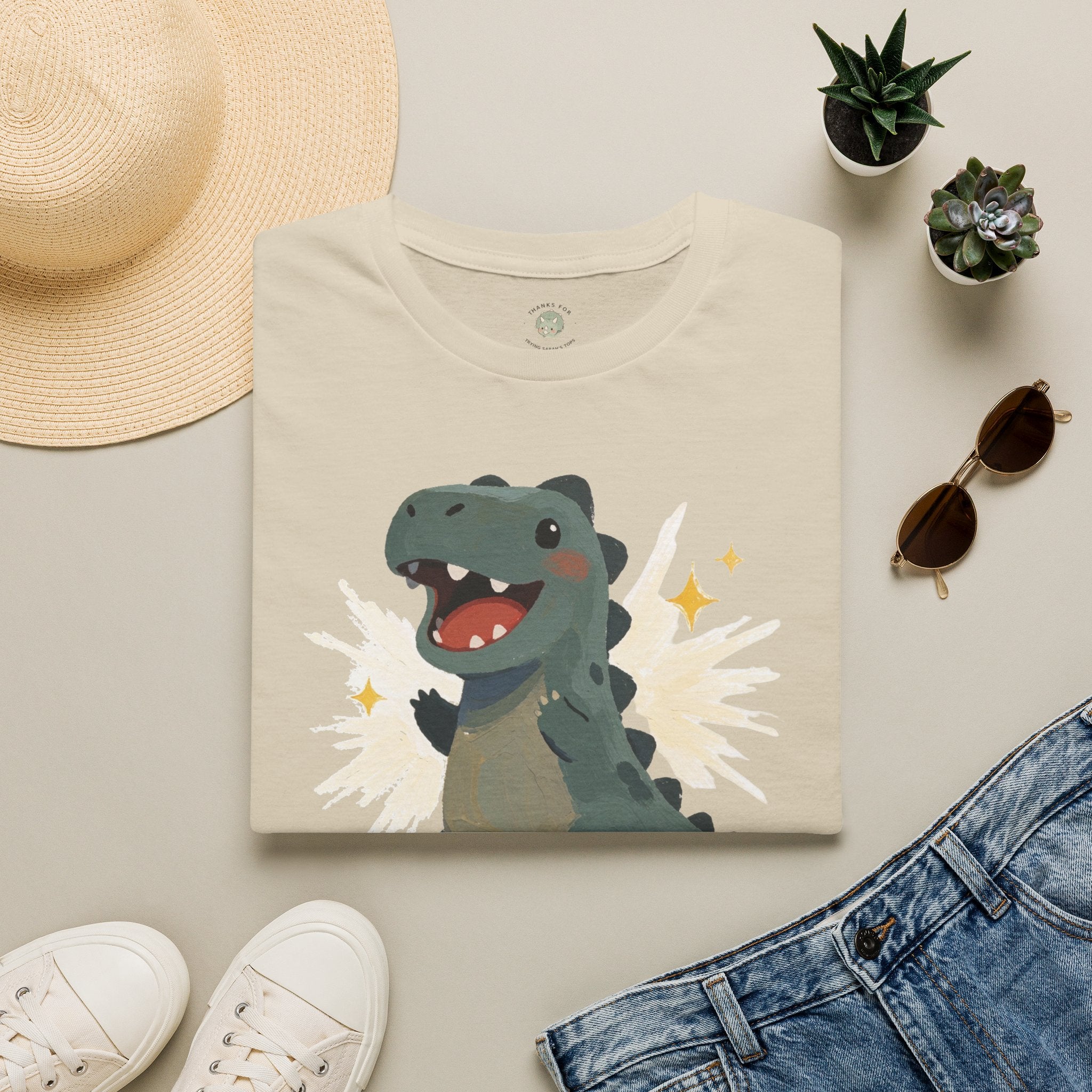 Dino-Mite T-Shirt — Cute Cheerful Dinosaur Pun Graphic Tee