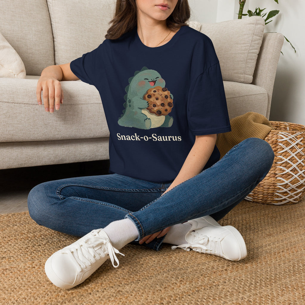 Snack-o-Saurus T-Shirt — Cute Cookie Dinosaur Snack Graphic Tee