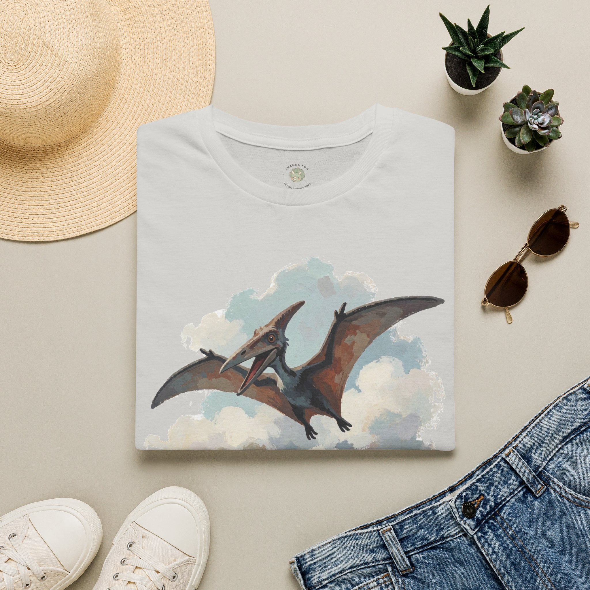 Dino-Soar T-Shirt — Cute Flying Pterodactyl Pun Graphic Tee