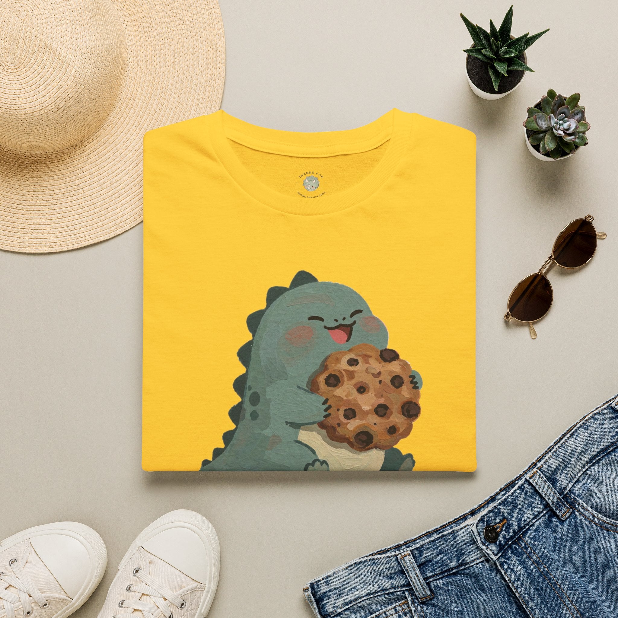 Snack-o-Saurus T-Shirt — Cute Cookie Dinosaur Snack Graphic Tee