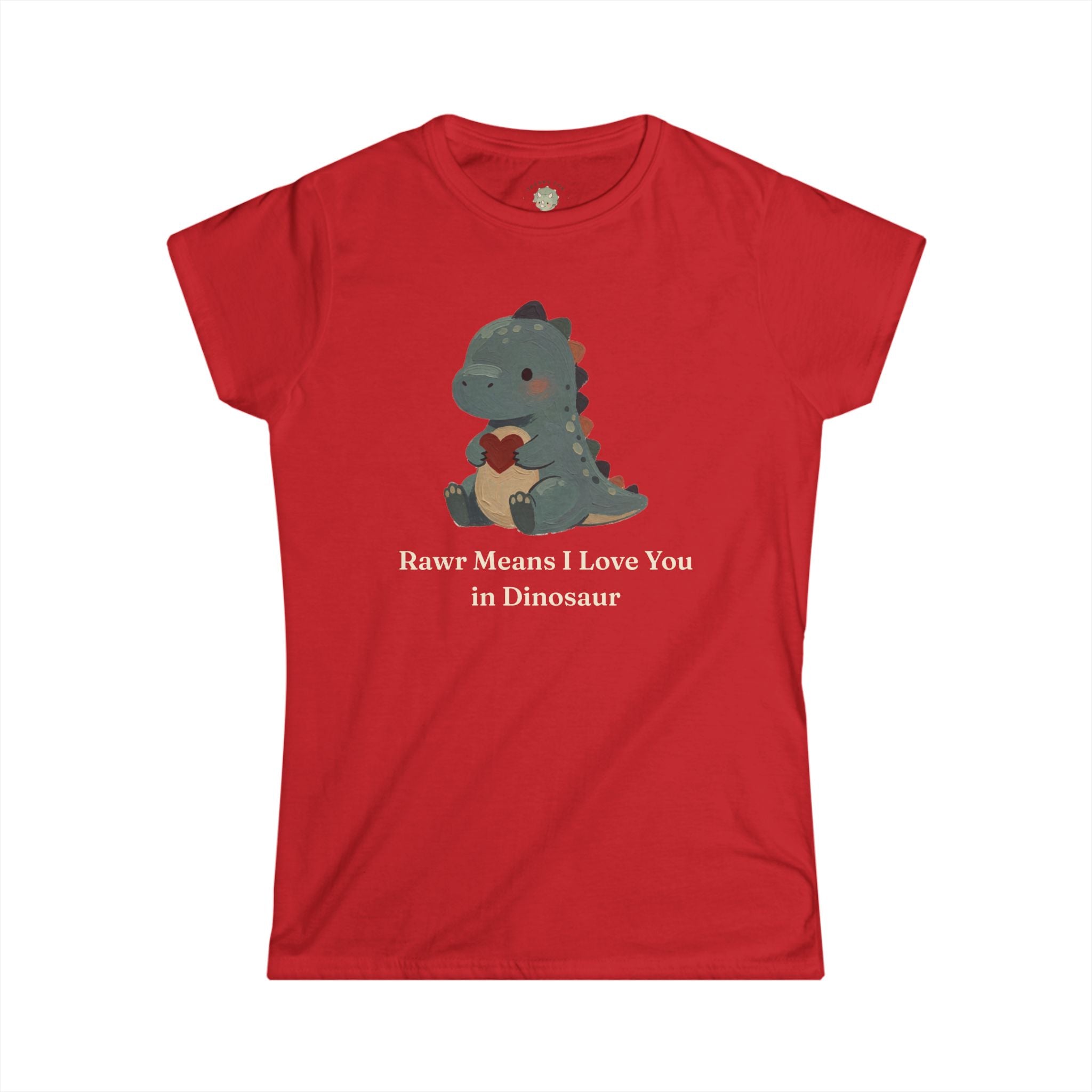 Women's Rawr Means I Love You T-Shirt — Cute Dinosaur Love Graphic Tee