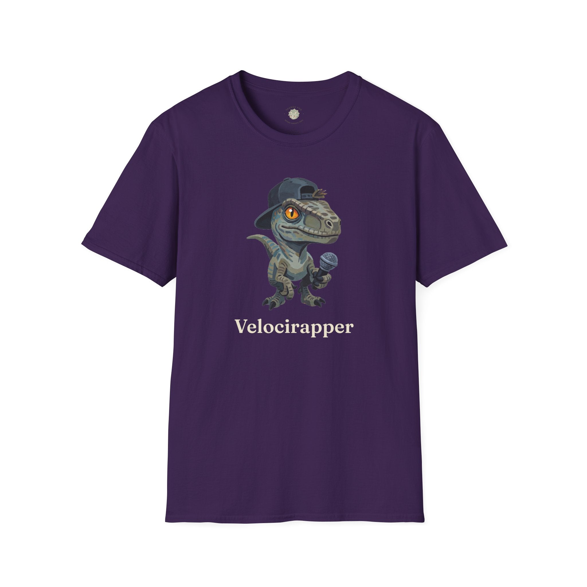 Velocirapper T-Shirt — Funny Rapper Raptor Dinosaur Graphic Tee