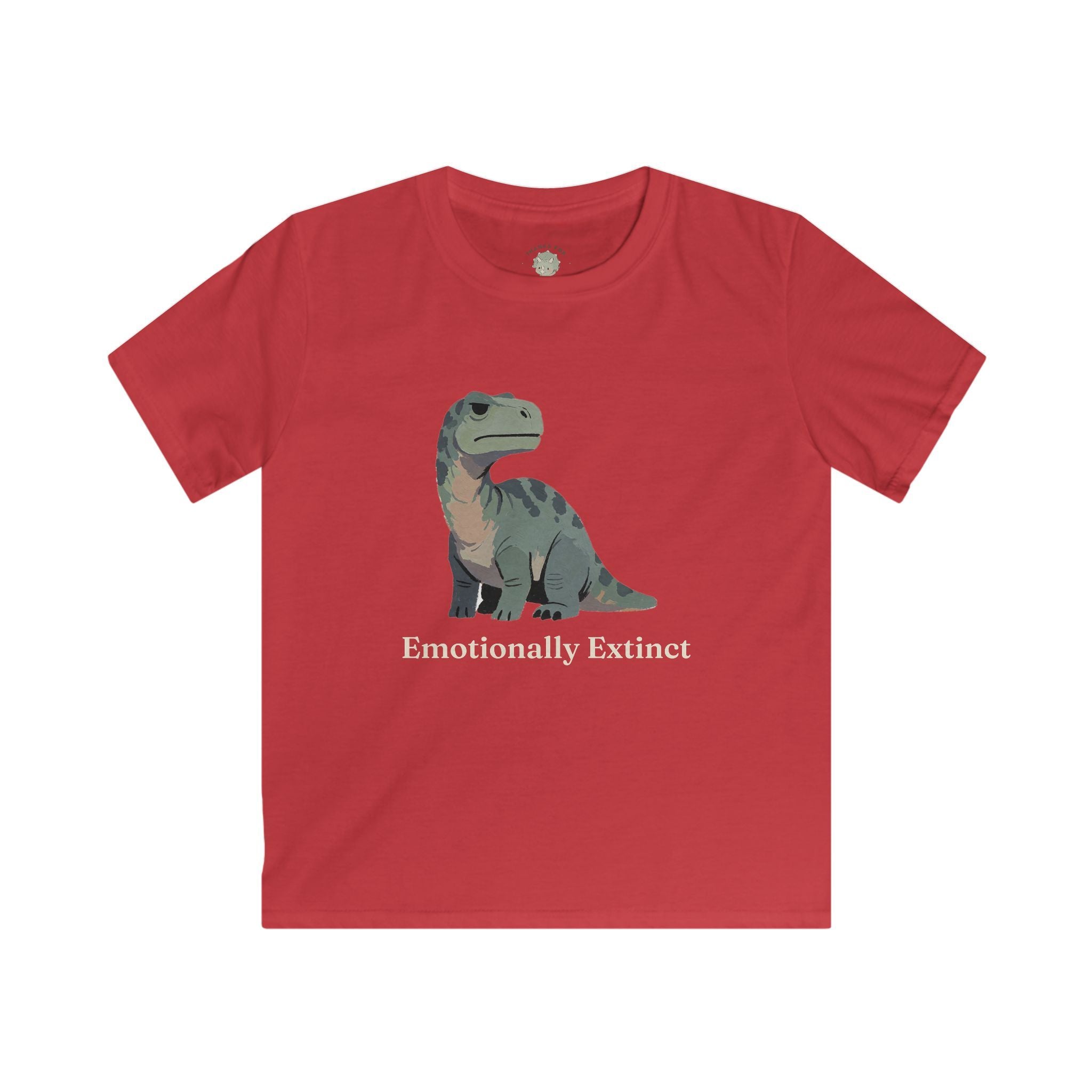 Kids Emotionally Extinct T-Shirt — Funny Deadpan Dinosaur Graphic Tee