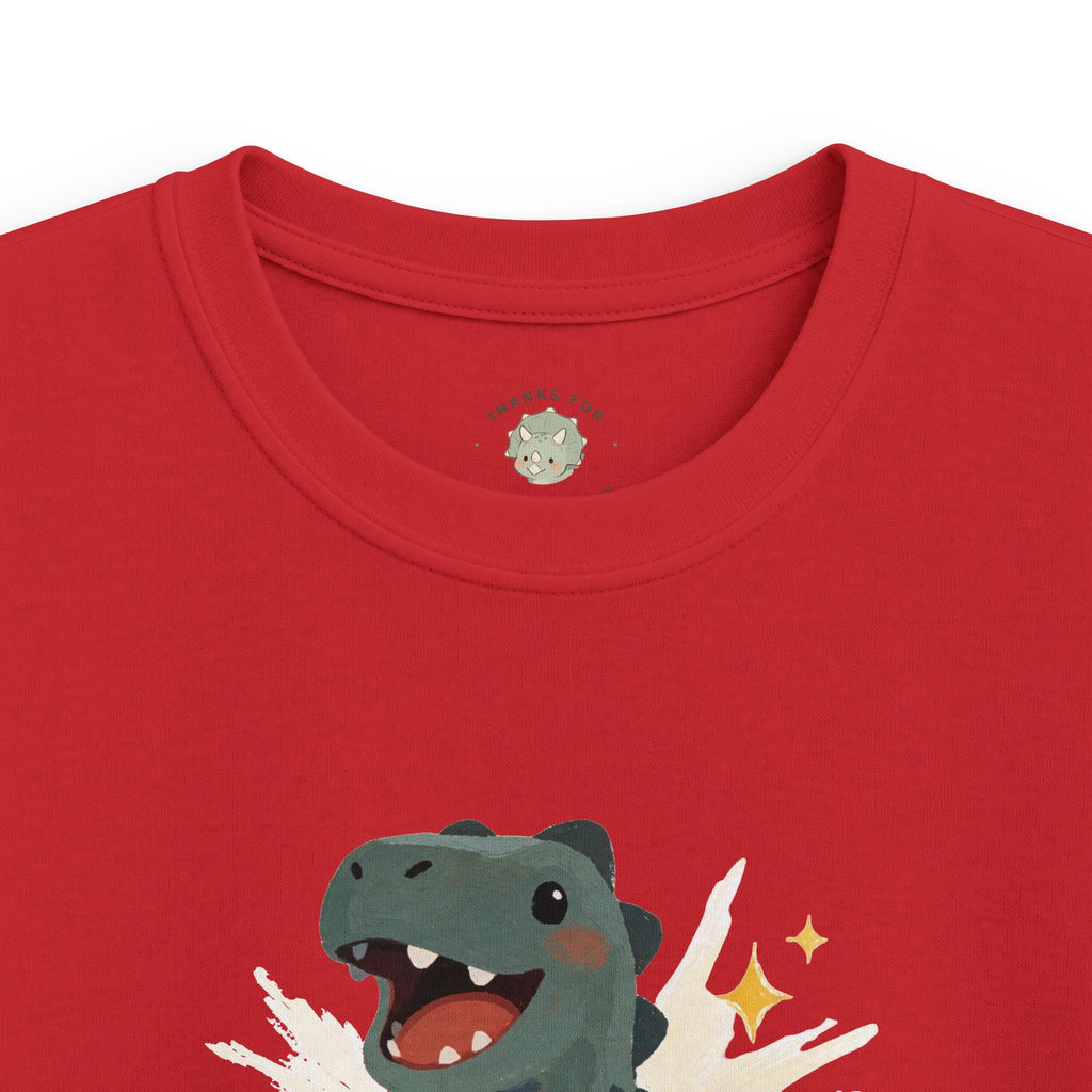 Kids Dino-Mite T-Shirt — Cute Cheerful Dinosaur Pun Graphic Tee