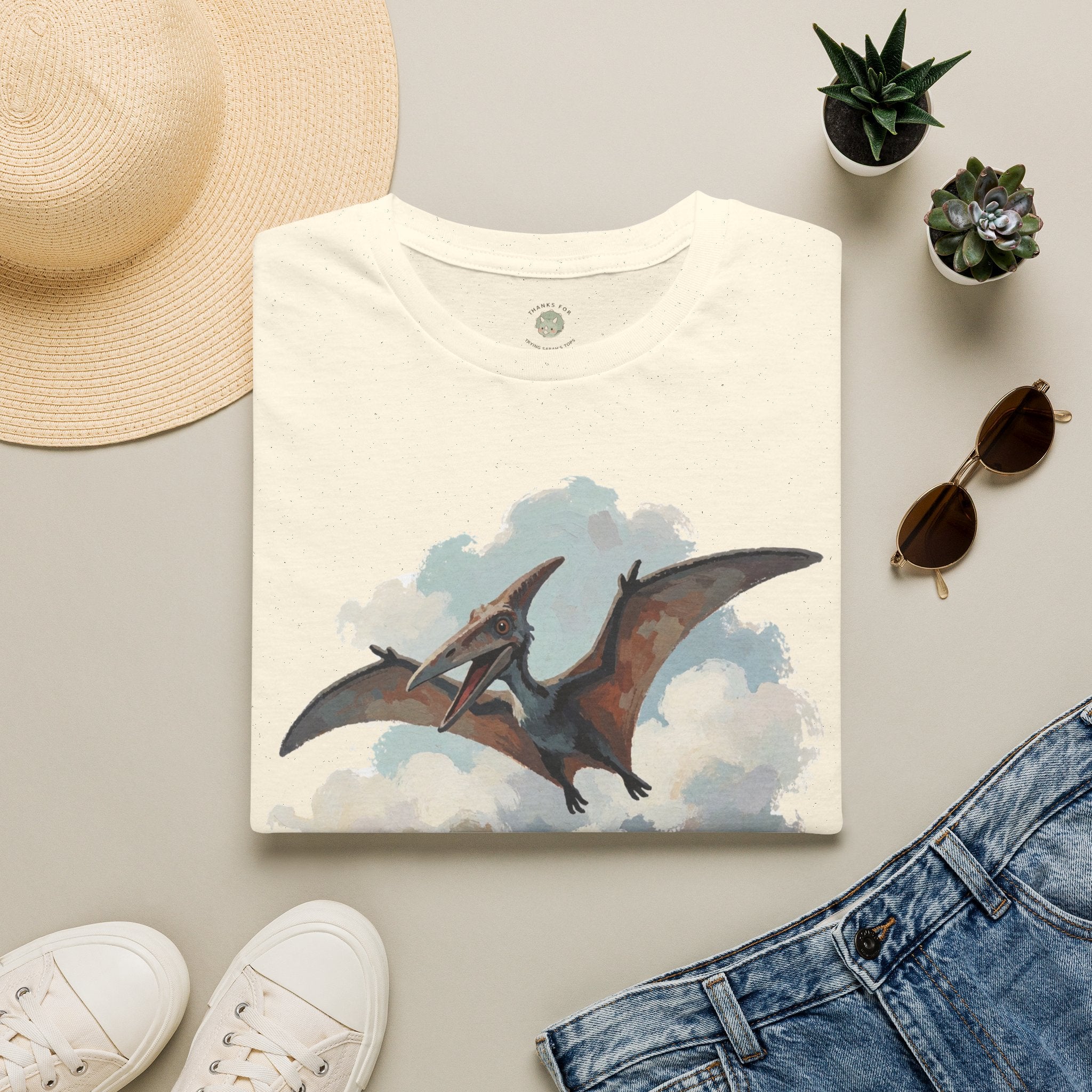 Dino-Soar T-Shirt — Cute Flying Pterodactyl Pun Graphic Tee