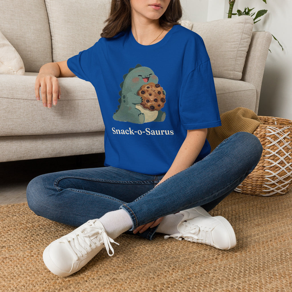 Snack-o-Saurus T-Shirt — Cute Cookie Dinosaur Snack Graphic Tee
