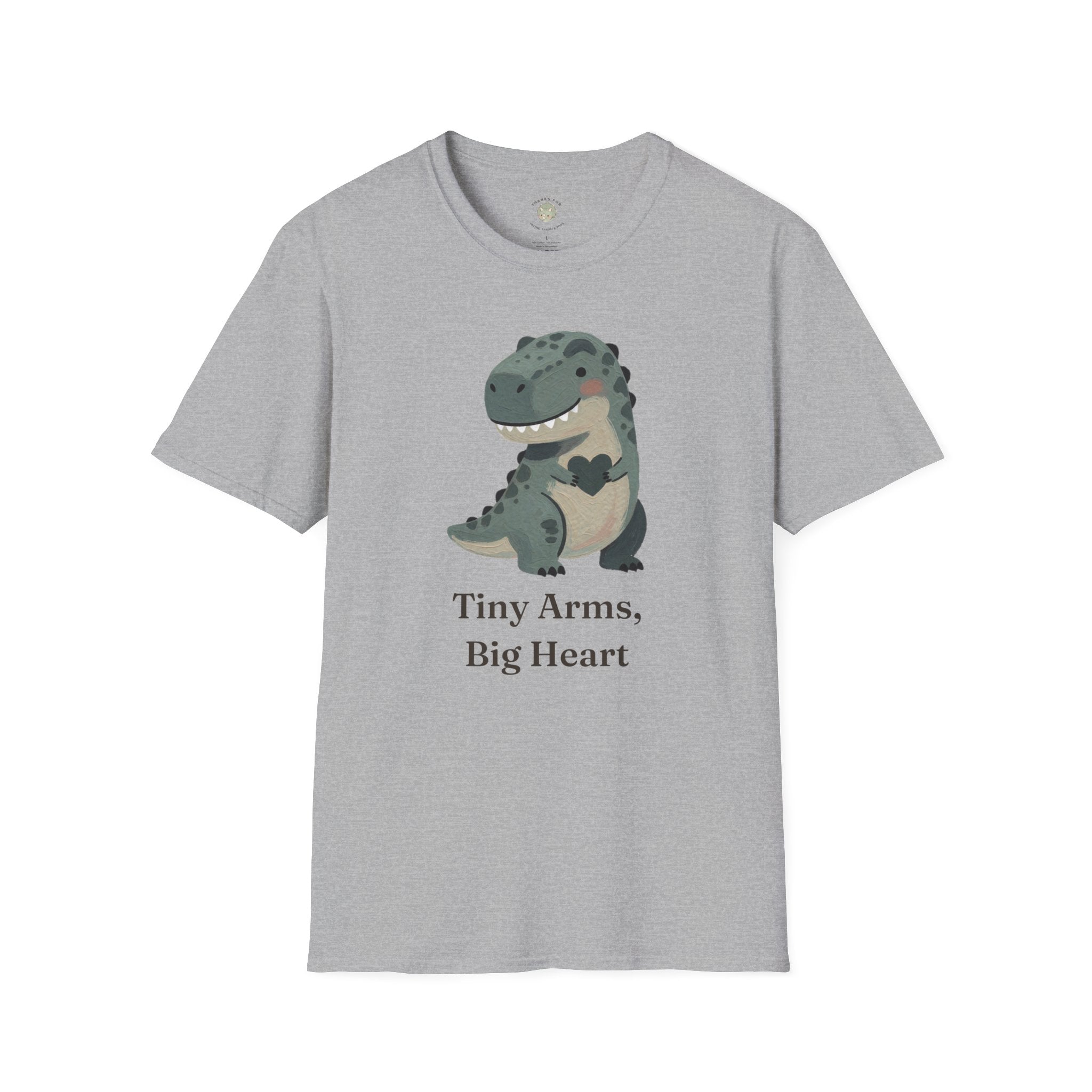 Tiny Arms, Big Heart T-Shirt — Cute Sweet T-Rex Love Graphic Tee