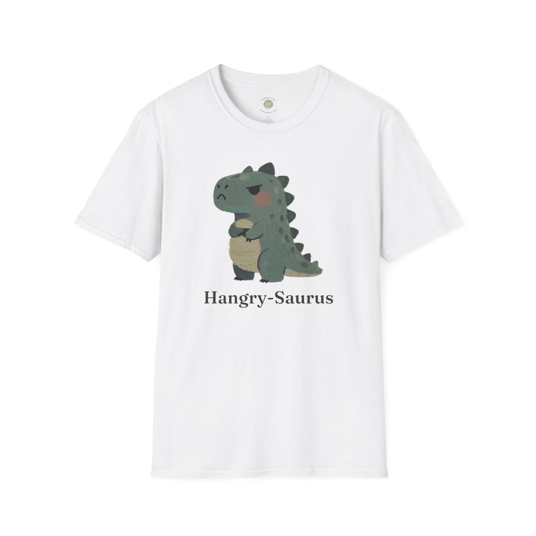 Hangry-Saurus T-Shirt — Funny Hungry Grumpy Dinosaur Graphic Tee