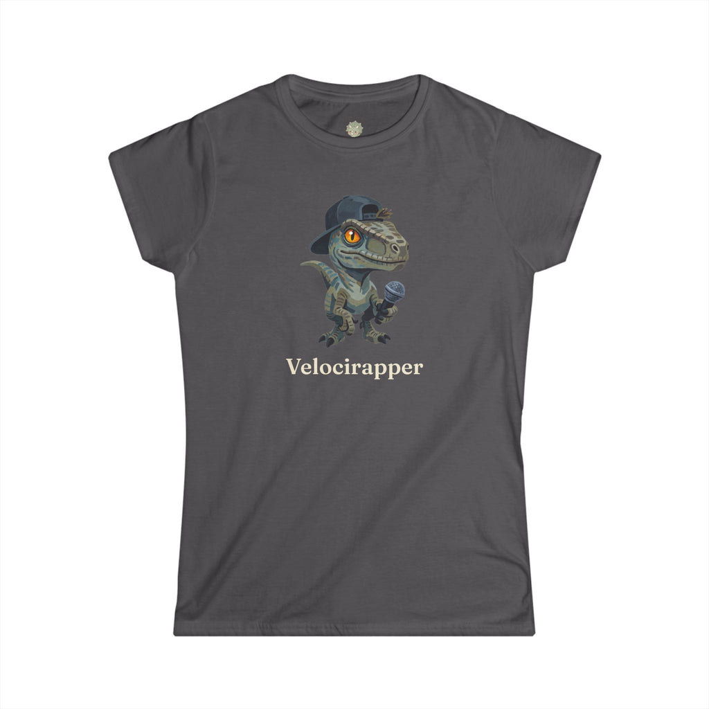 Velocirapper T-Shirt — Funny Rapper Raptor Dinosaur Graphic Tee