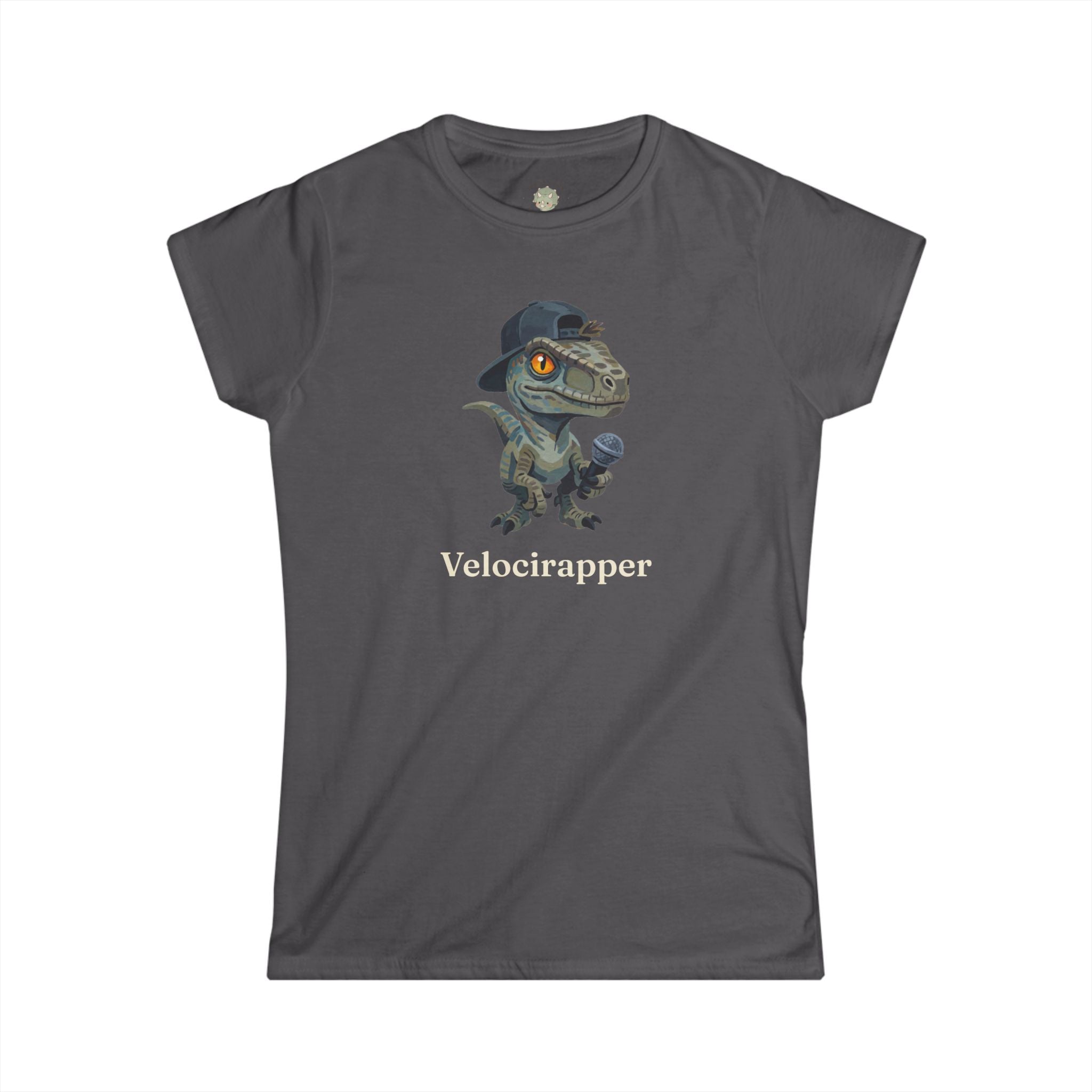 Velocirapper T-Shirt — Funny Rapper Raptor Dinosaur Graphic Tee