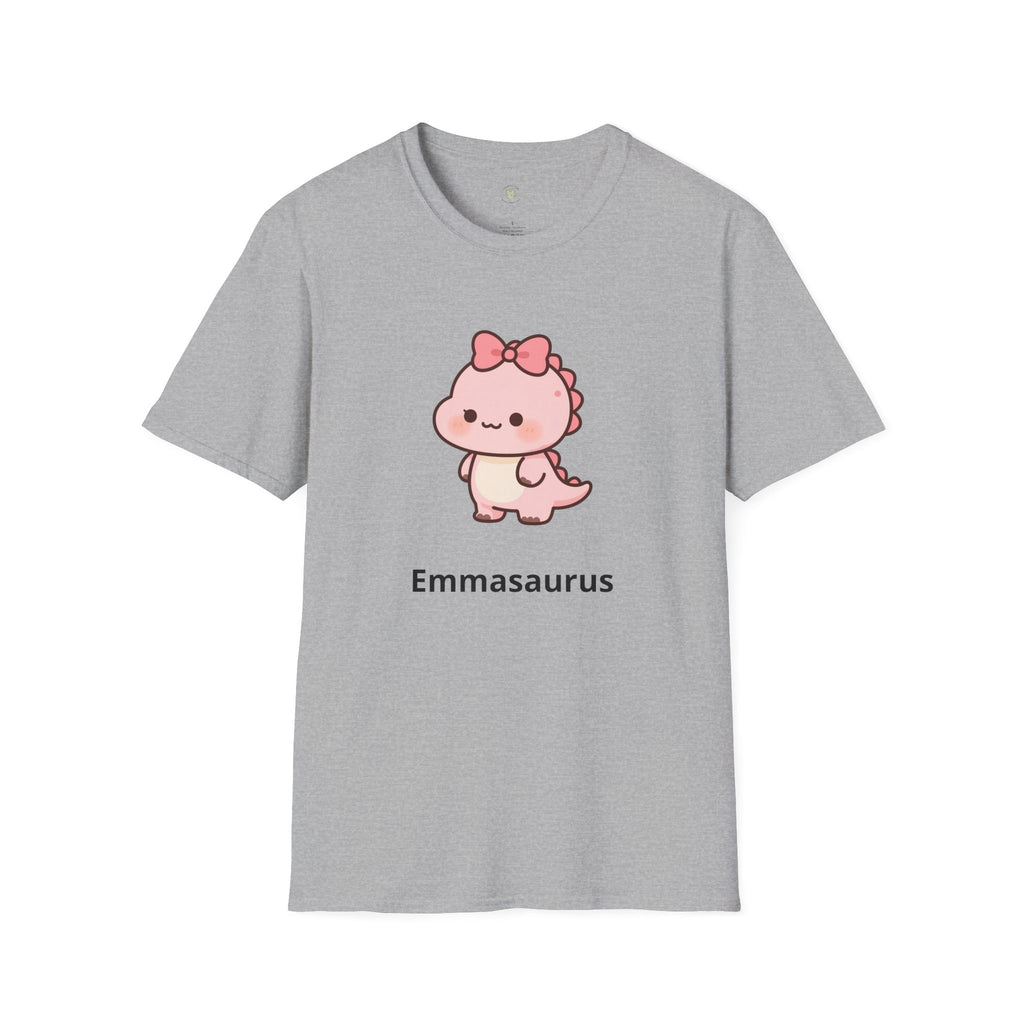 Personalized Girl Dinosaur T-Shirt — Custom Name Dino Tee