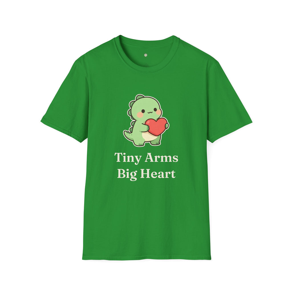 Tiny Arms, Big Heart Dino Tee — Kawaii T-Rex Heart Graphic T-Shirt