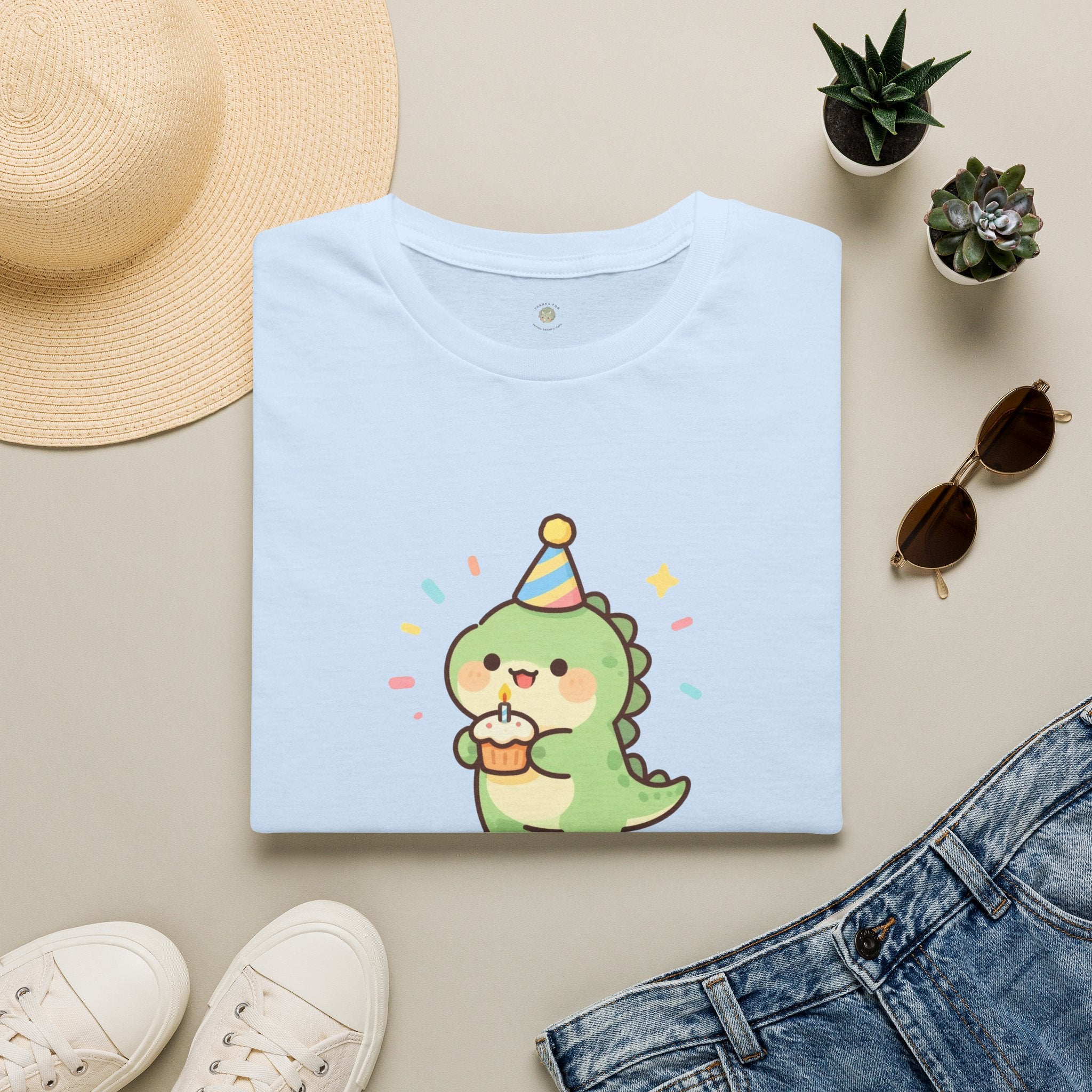 Personalized Birthday Dinosaur T-Shirt — Custom Name Party Tee