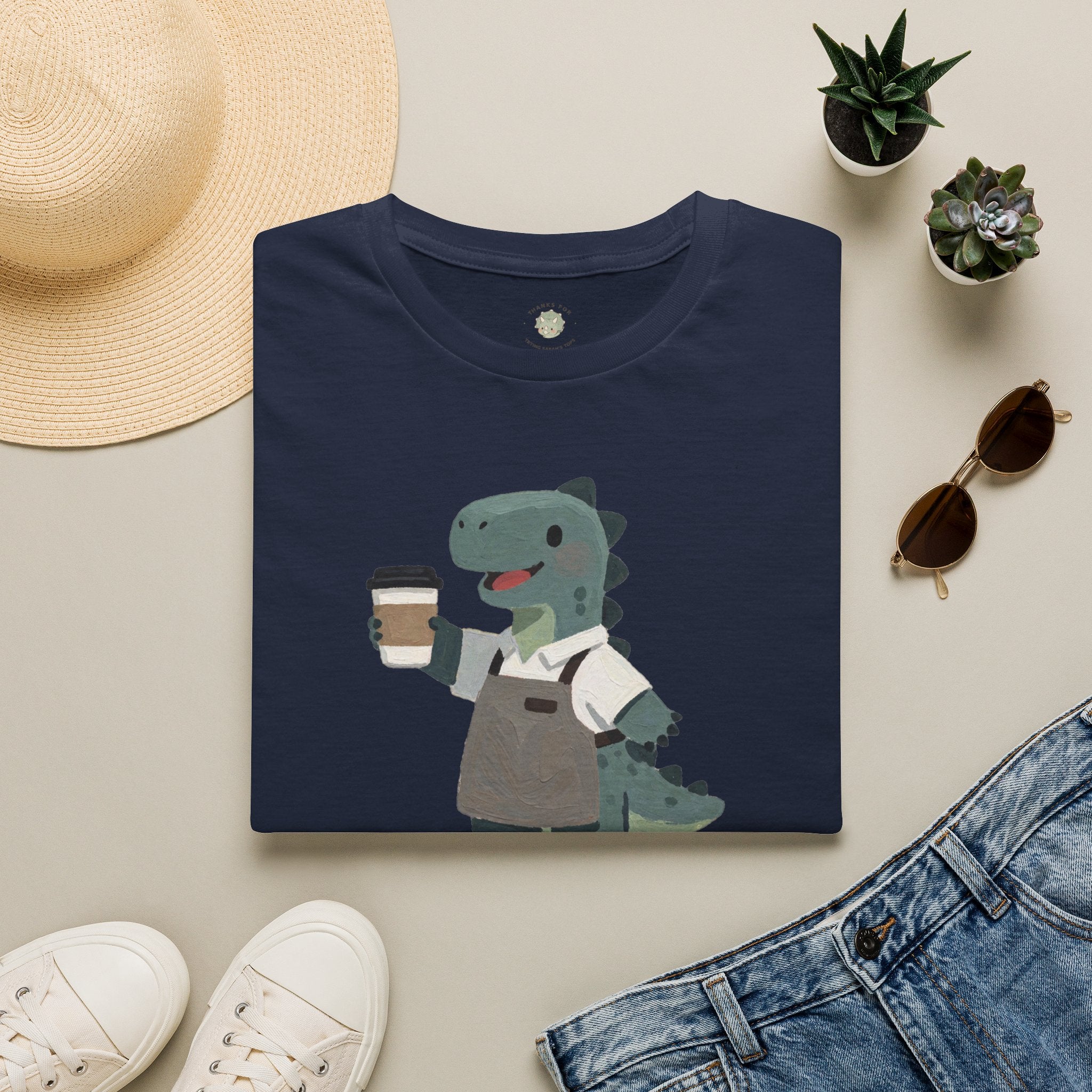 Rawr-ista T-Shirt — Funny Coffee Dinosaur Barista Graphic Tee