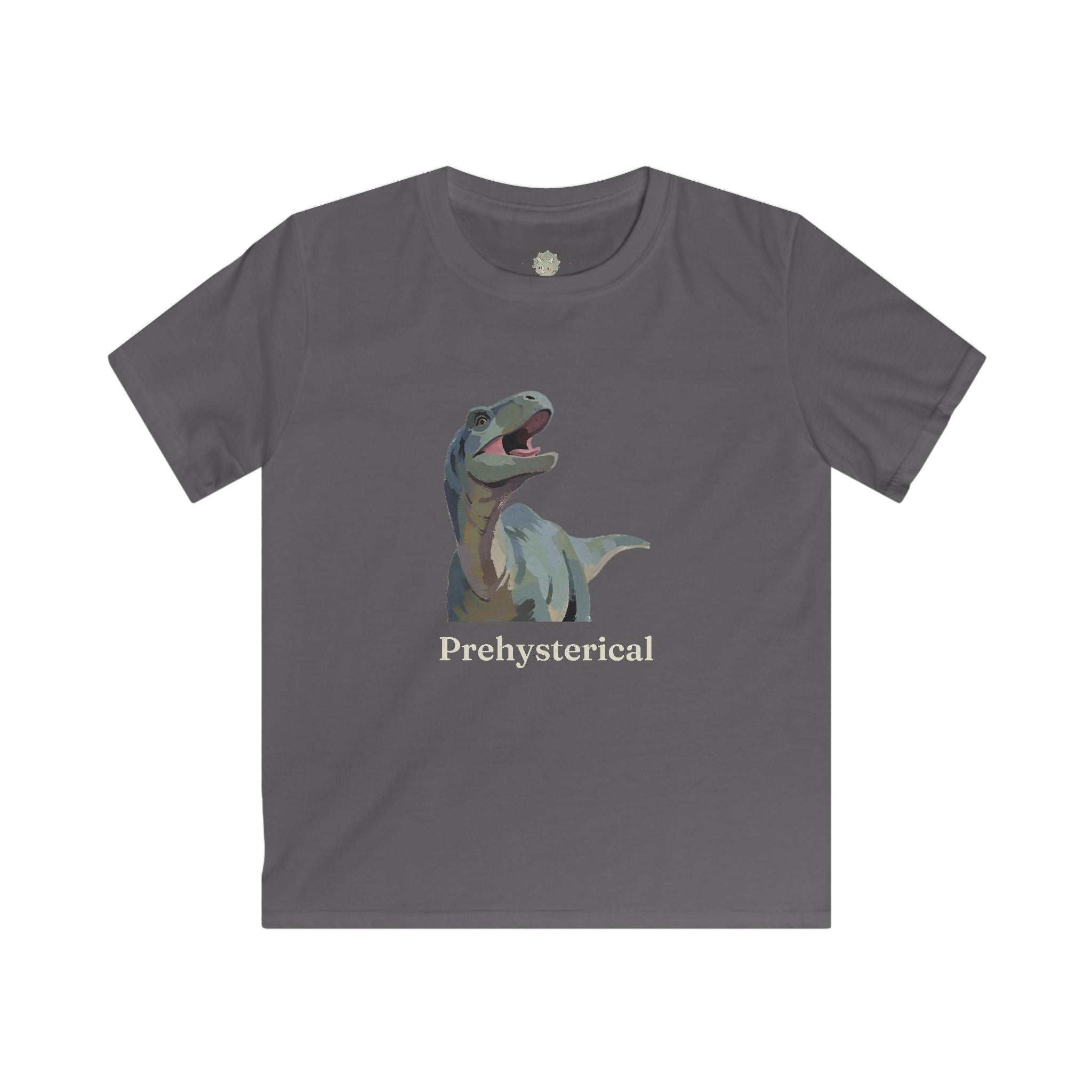 Kids Prehysterical T-Shirt — Funny Laughing Dinosaur Pun Graphic Tee