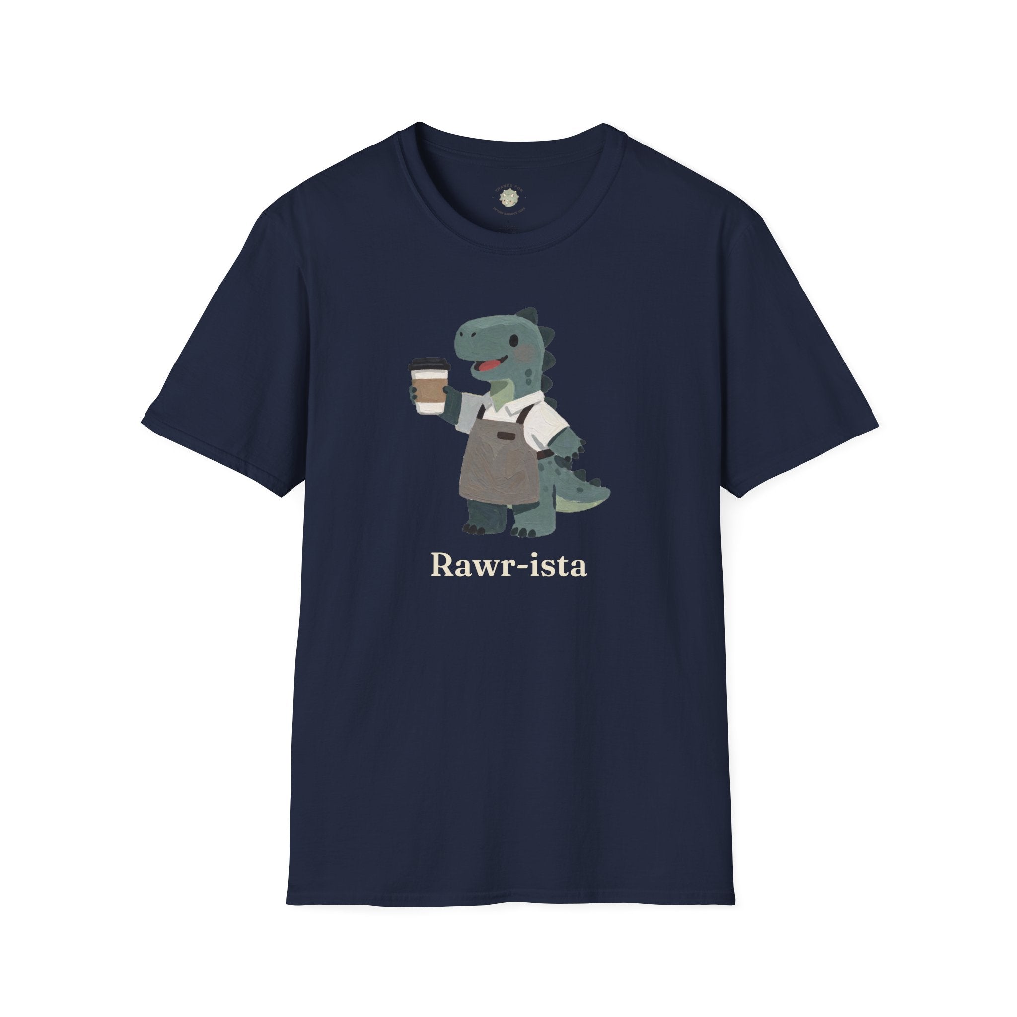 Rawr-ista T-Shirt — Funny Coffee Dinosaur Barista Graphic Tee