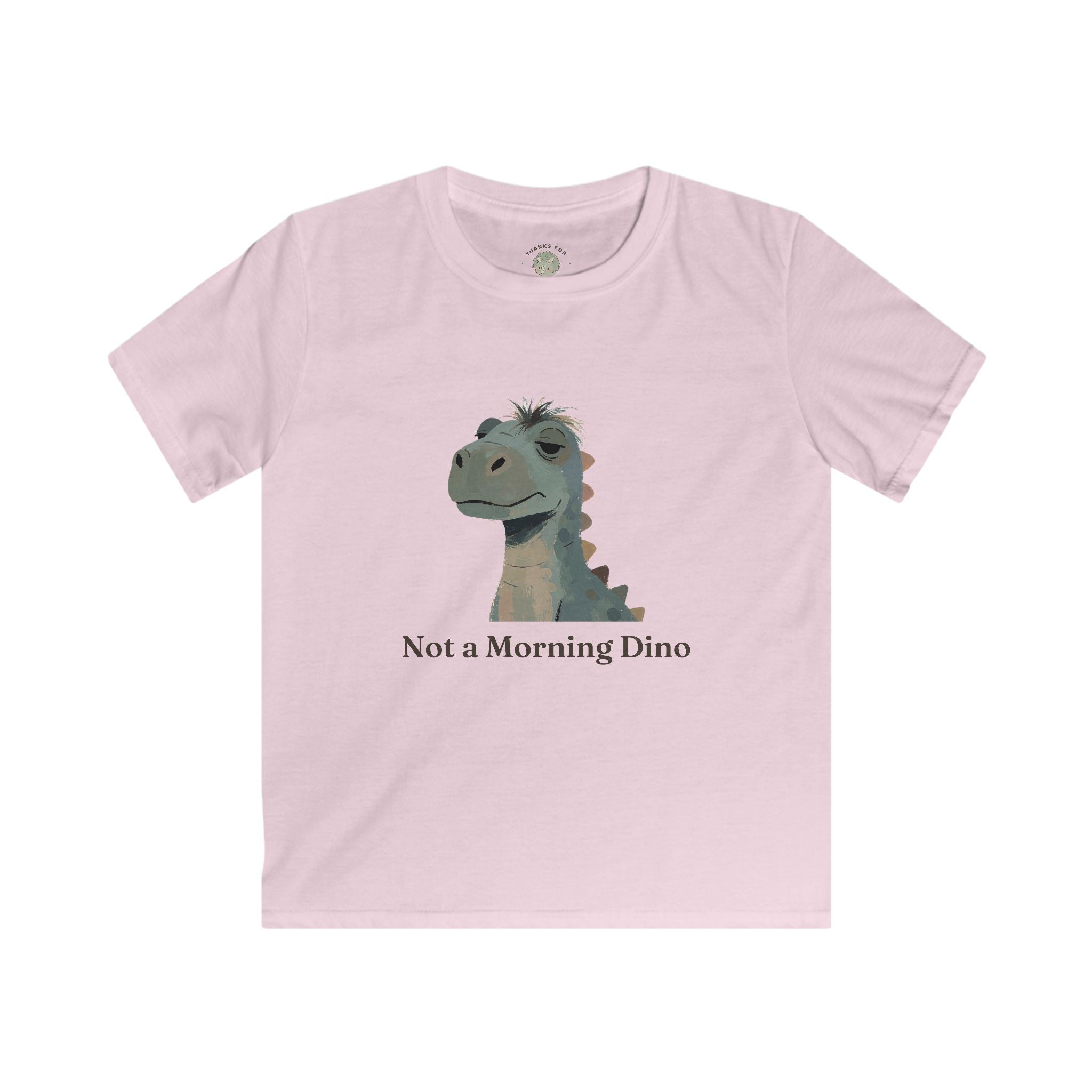 Kids Not a Morning Dino T-Shirt — Funny Sleepy Dinosaur Graphic Tee