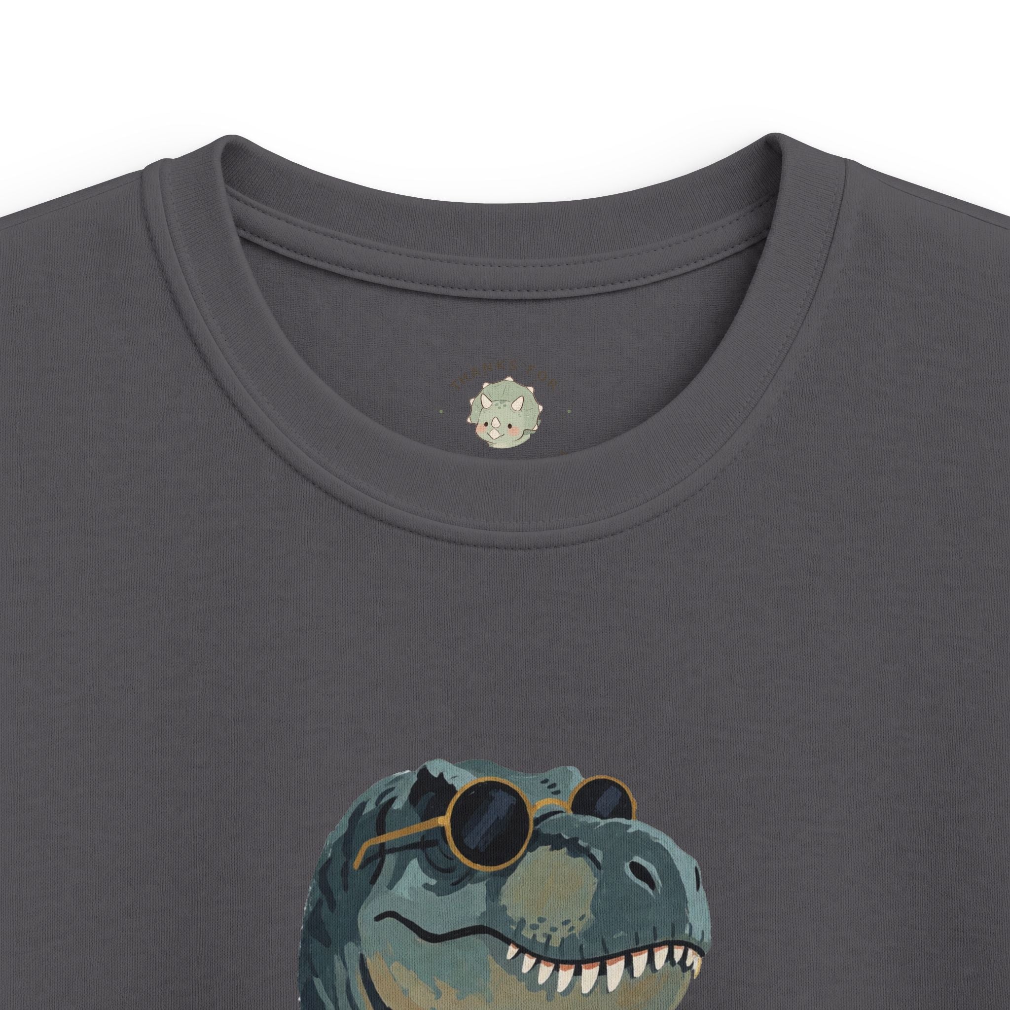 Kids Big Dino Energy T-Shirt — Funny Confident Cool Dinosaur Graphic Tee