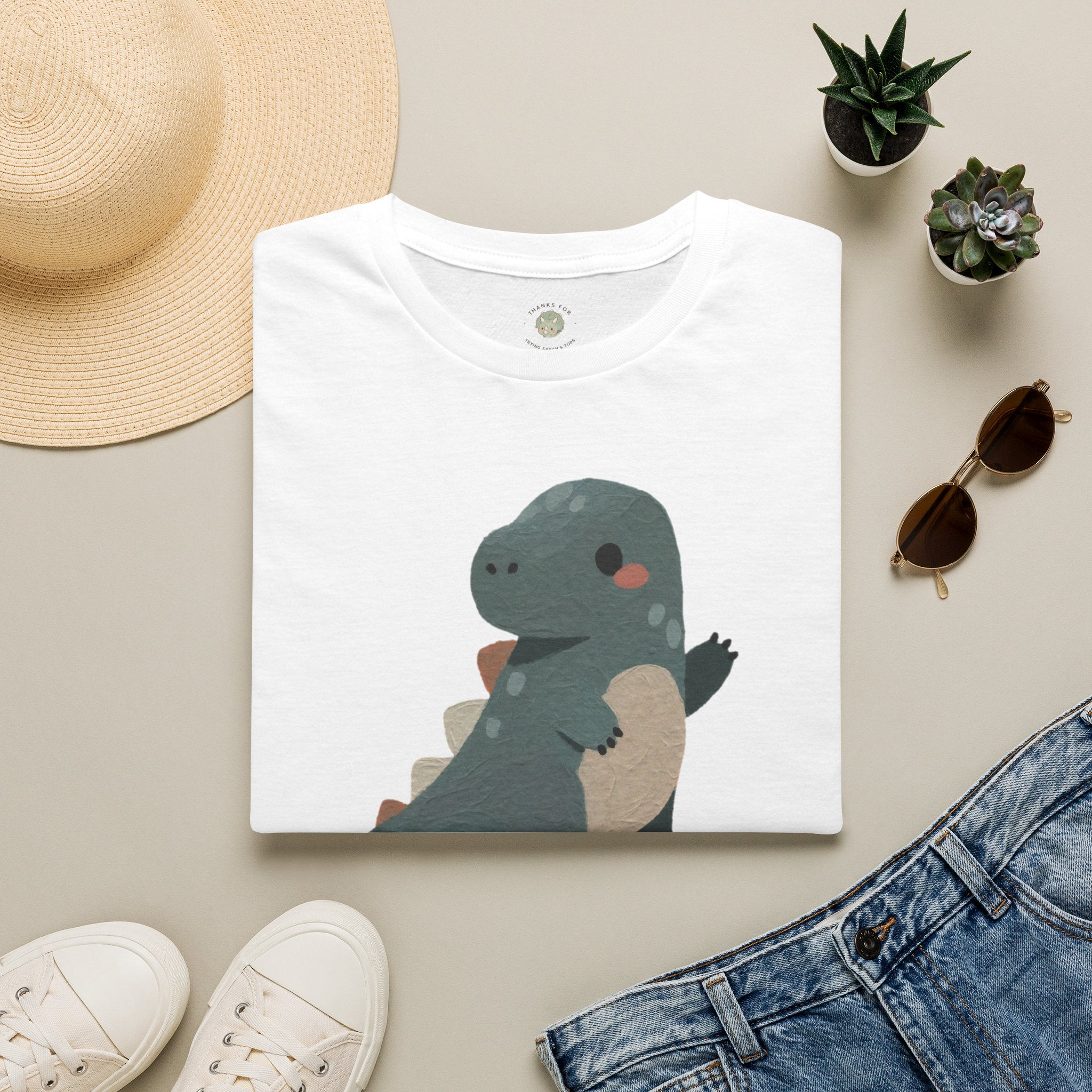 Rawrkward T-Shirt — Funny Awkward Shy Dinosaur Graphic Tee