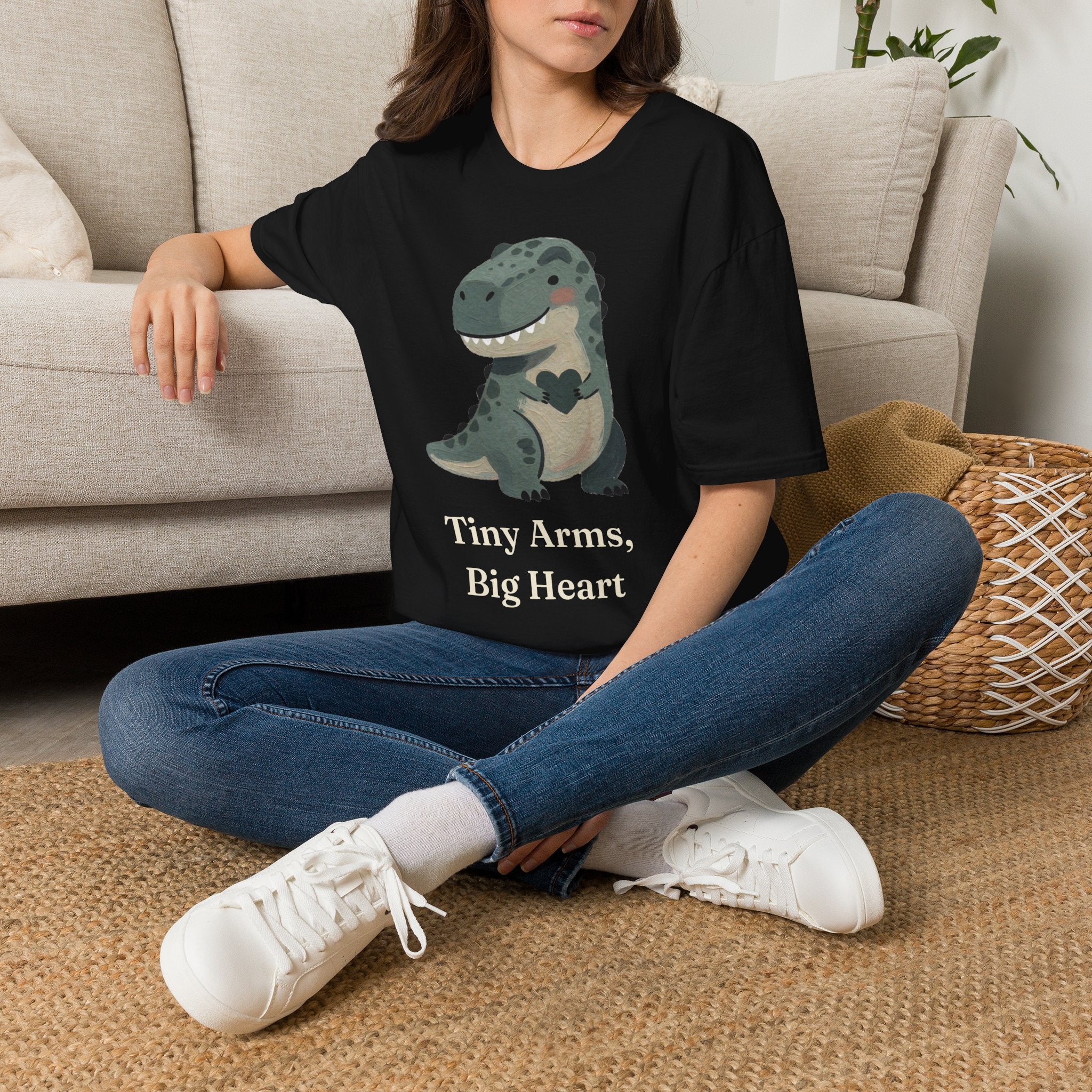 Tiny Arms, Big Heart T-Shirt — Cute Sweet T-Rex Love Graphic Tee