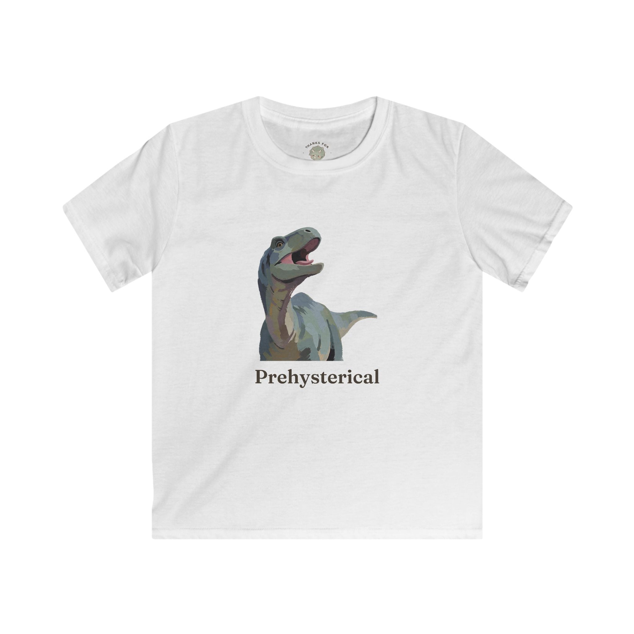 Kids Prehysterical T-Shirt — Funny Laughing Dinosaur Pun Graphic Tee