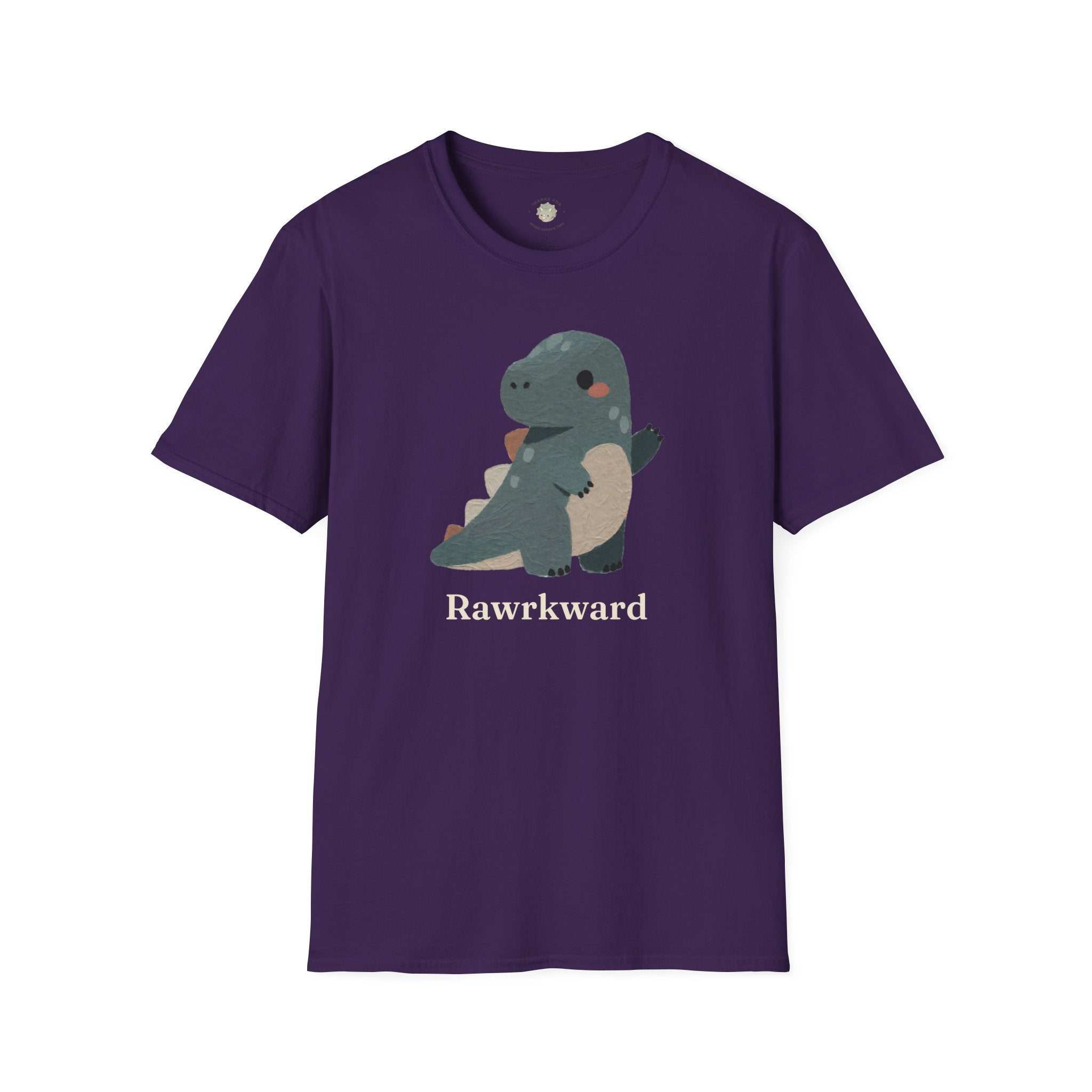 Rawrkward T-Shirt — Funny Awkward Shy Dinosaur Graphic Tee