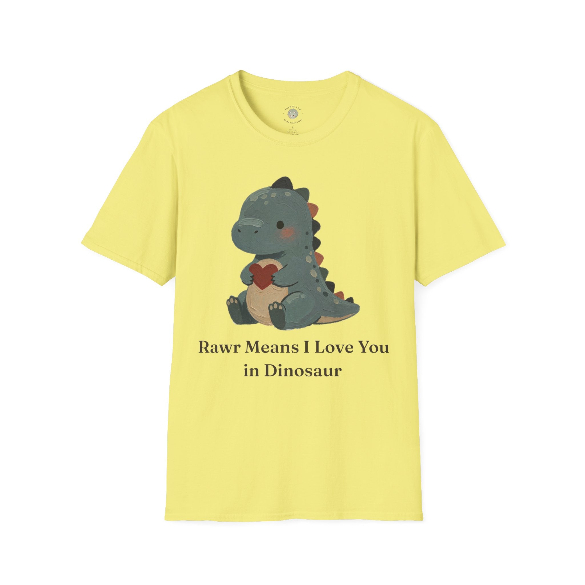 Rawr Means I Love You T-Shirt — Cute Dinosaur Love Graphic Tee