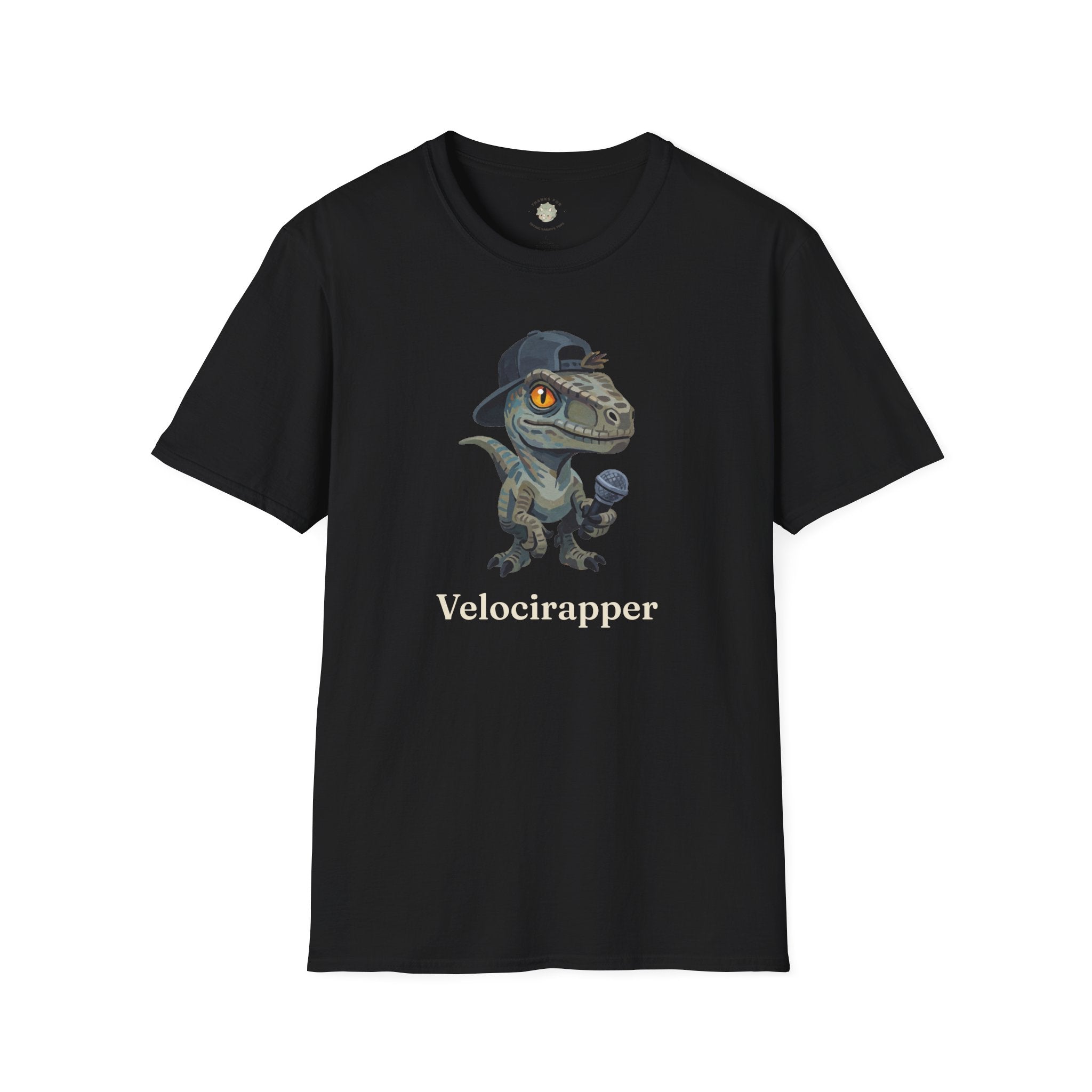 Velocirapper T-Shirt — Funny Rapper Raptor Dinosaur Graphic Tee