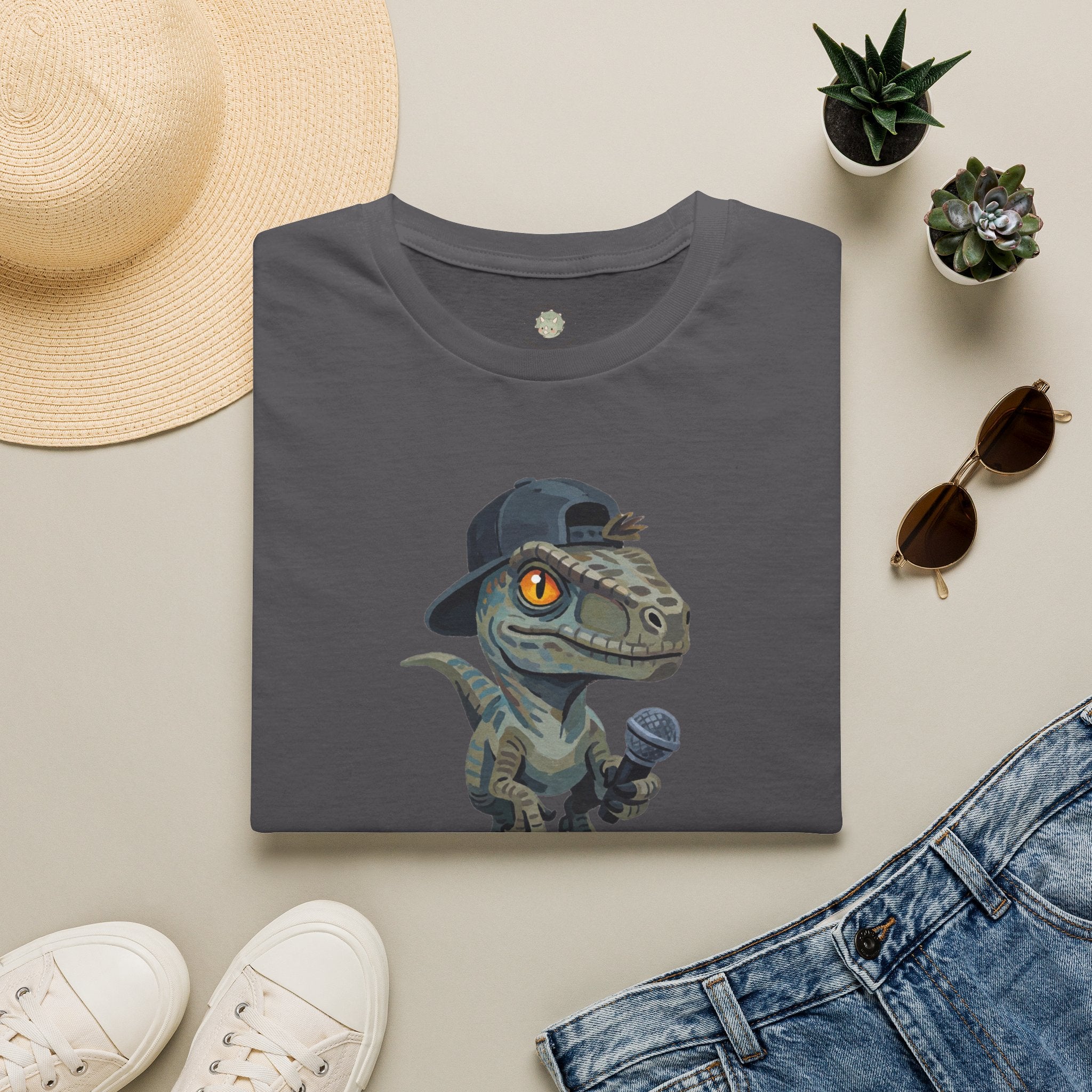 Velocirapper T-Shirt — Funny Rapper Raptor Dinosaur Graphic Tee