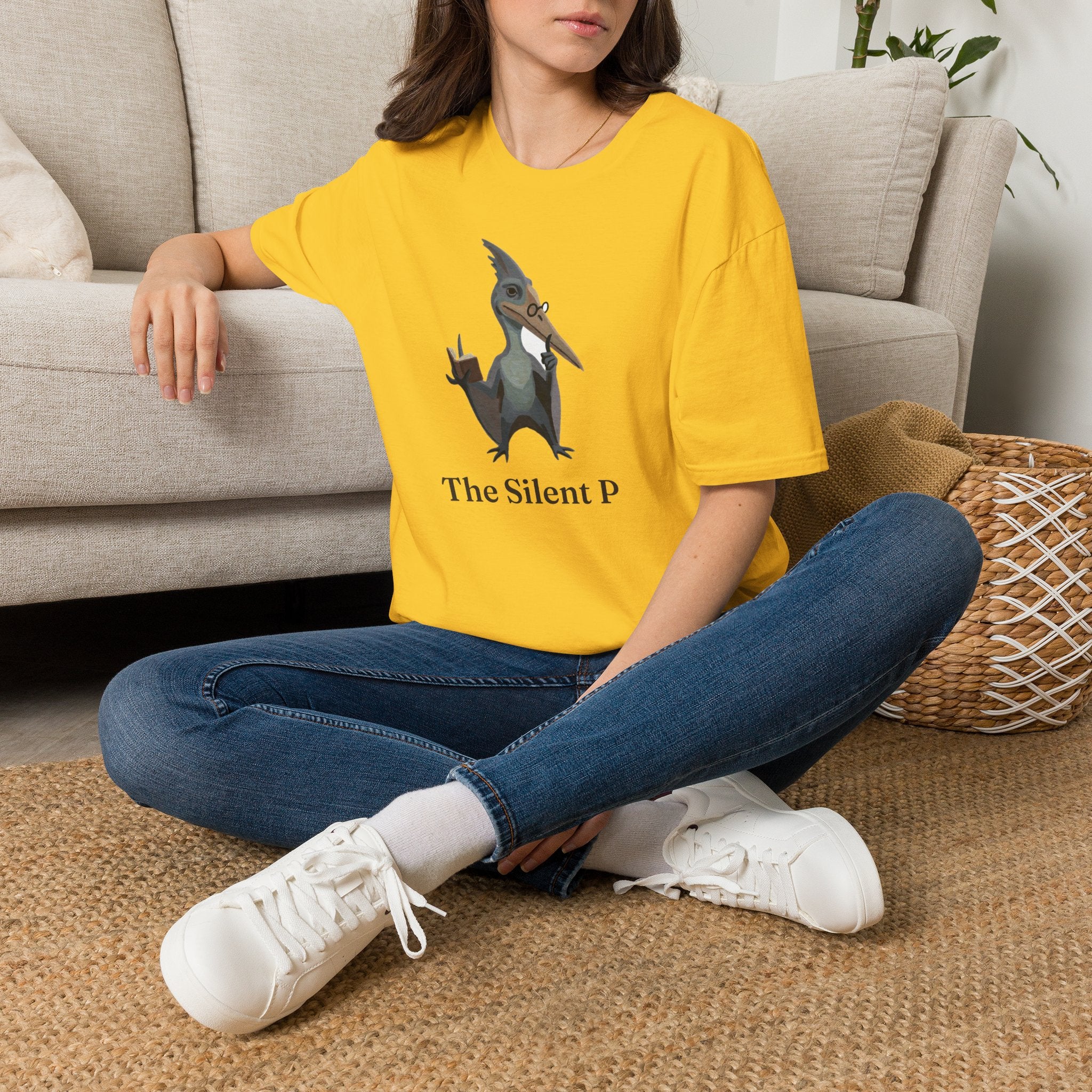 The Silent P T-Shirt — Funny Pterodactyl Grammar Pun Graphic Tee