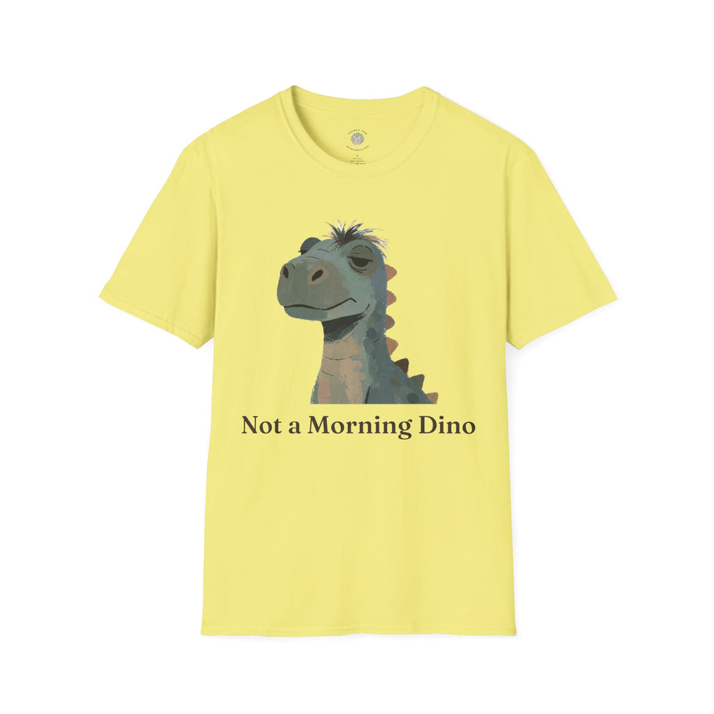 Not a Morning Dino T-Shirt — Funny Sleepy Dinosaur Graphic Tee