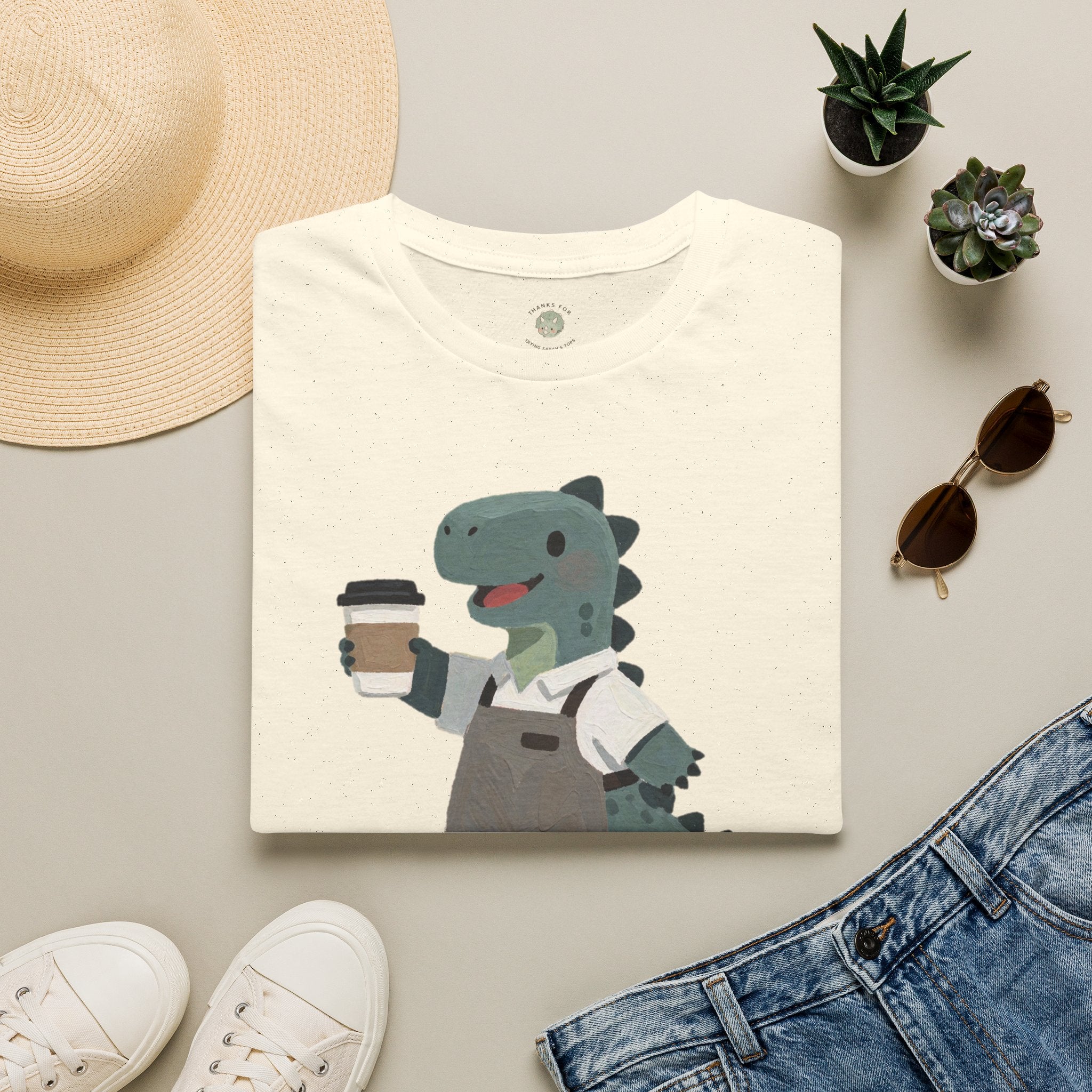 Rawr-ista T-Shirt — Funny Coffee Dinosaur Barista Graphic Tee