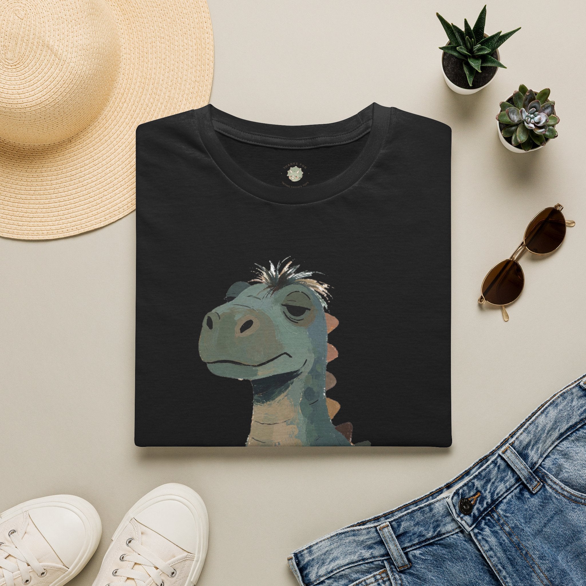 Not a Morning Dino T-Shirt — Funny Sleepy Dinosaur Graphic Tee