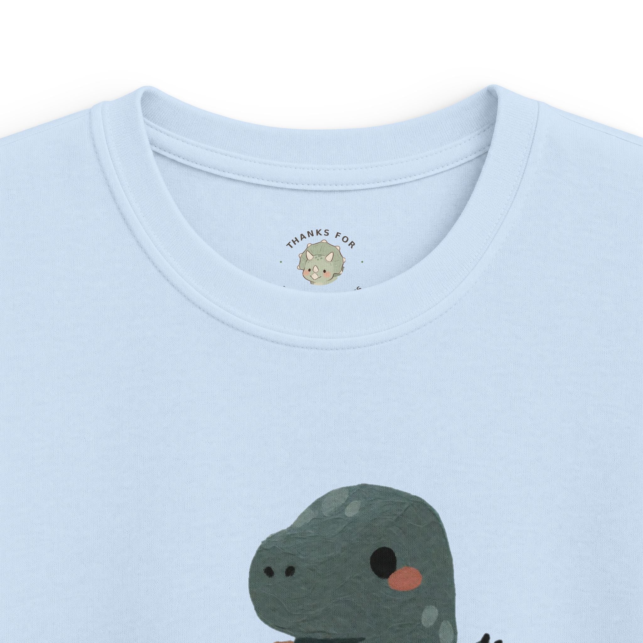 Kids Rawrkward T-Shirt — Funny Awkward Shy Dinosaur Graphic Tee
