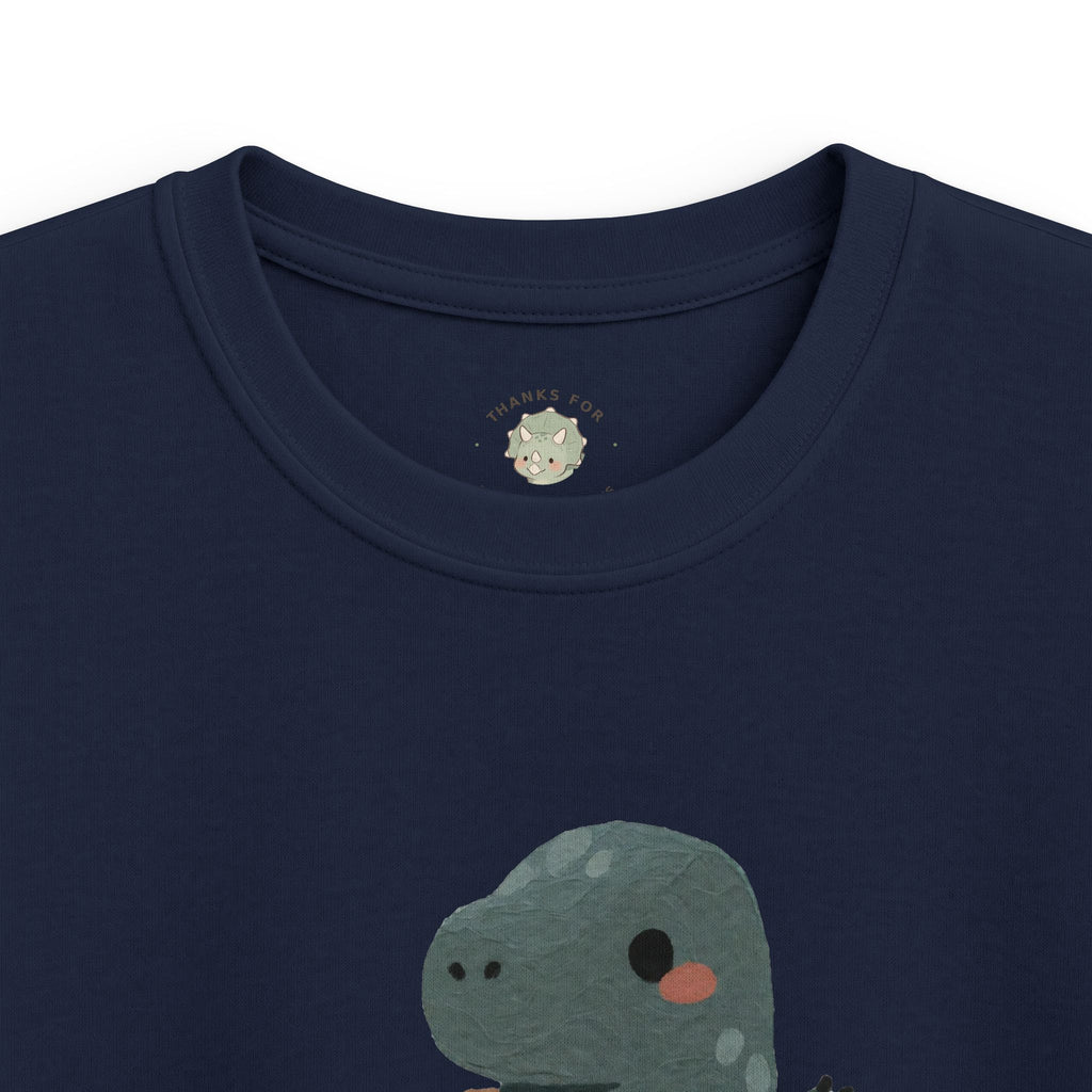 Kids Rawrkward T-Shirt — Funny Awkward Shy Dinosaur Graphic Tee
