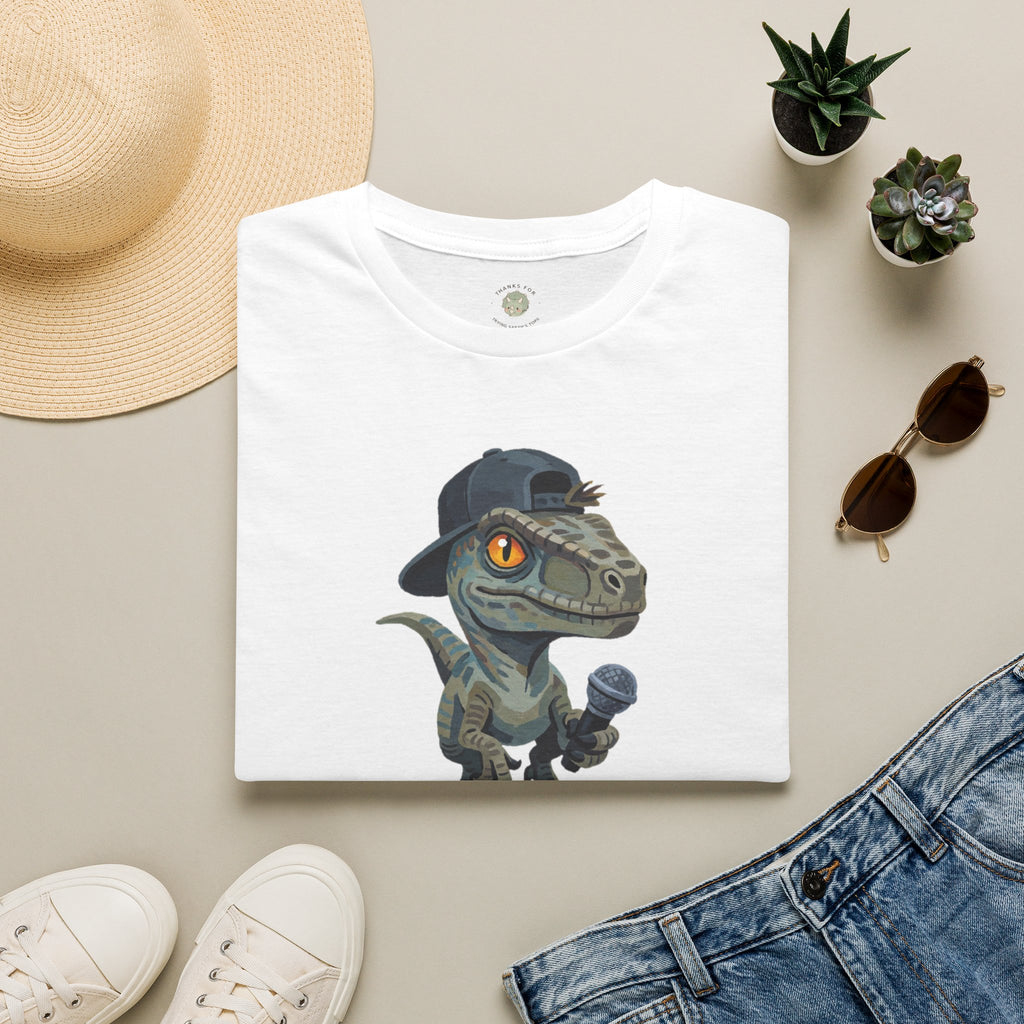 Velocirapper T-Shirt — Funny Rapper Raptor Dinosaur Graphic Tee