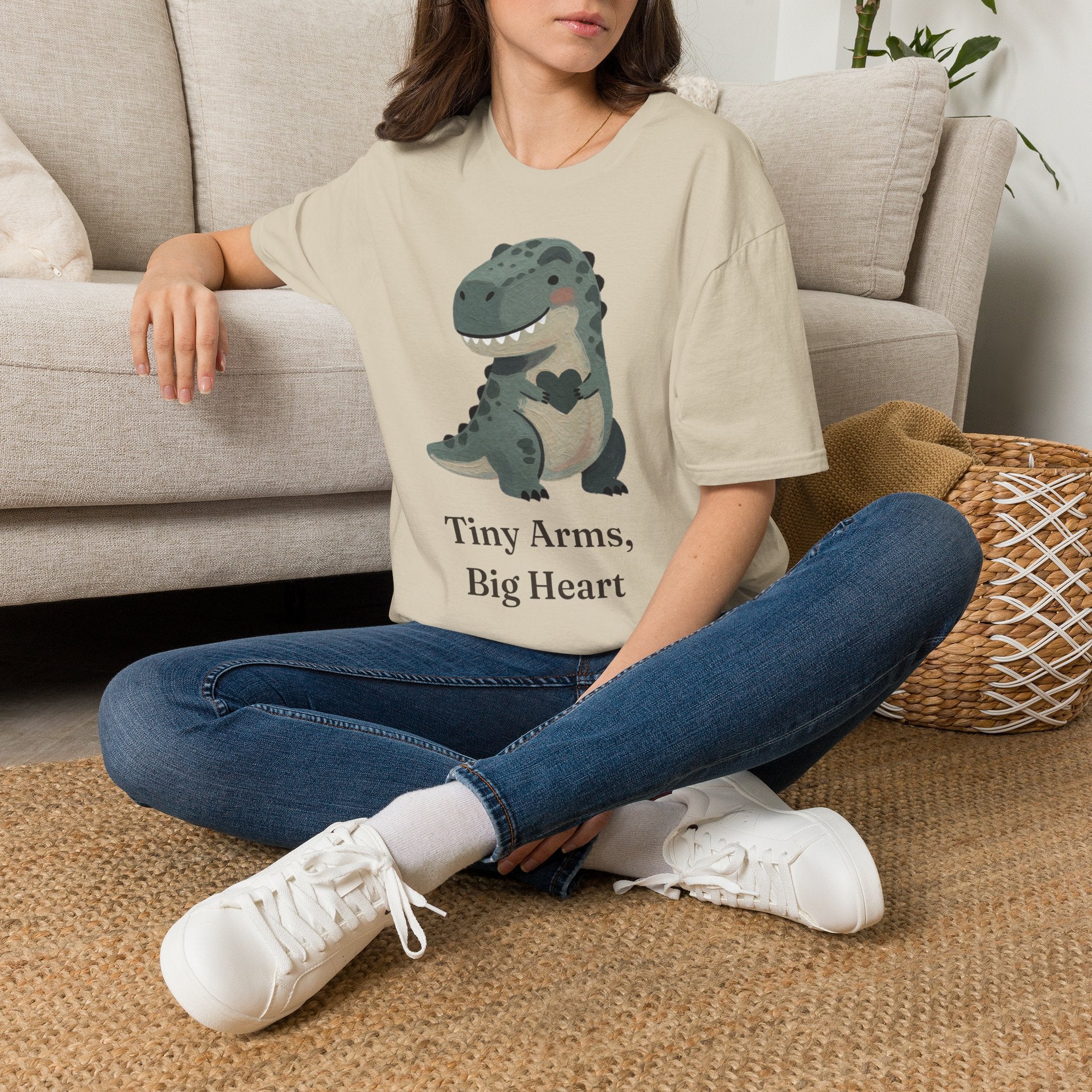 Tiny Arms, Big Heart T-Shirt — Cute Sweet T-Rex Love Graphic Tee