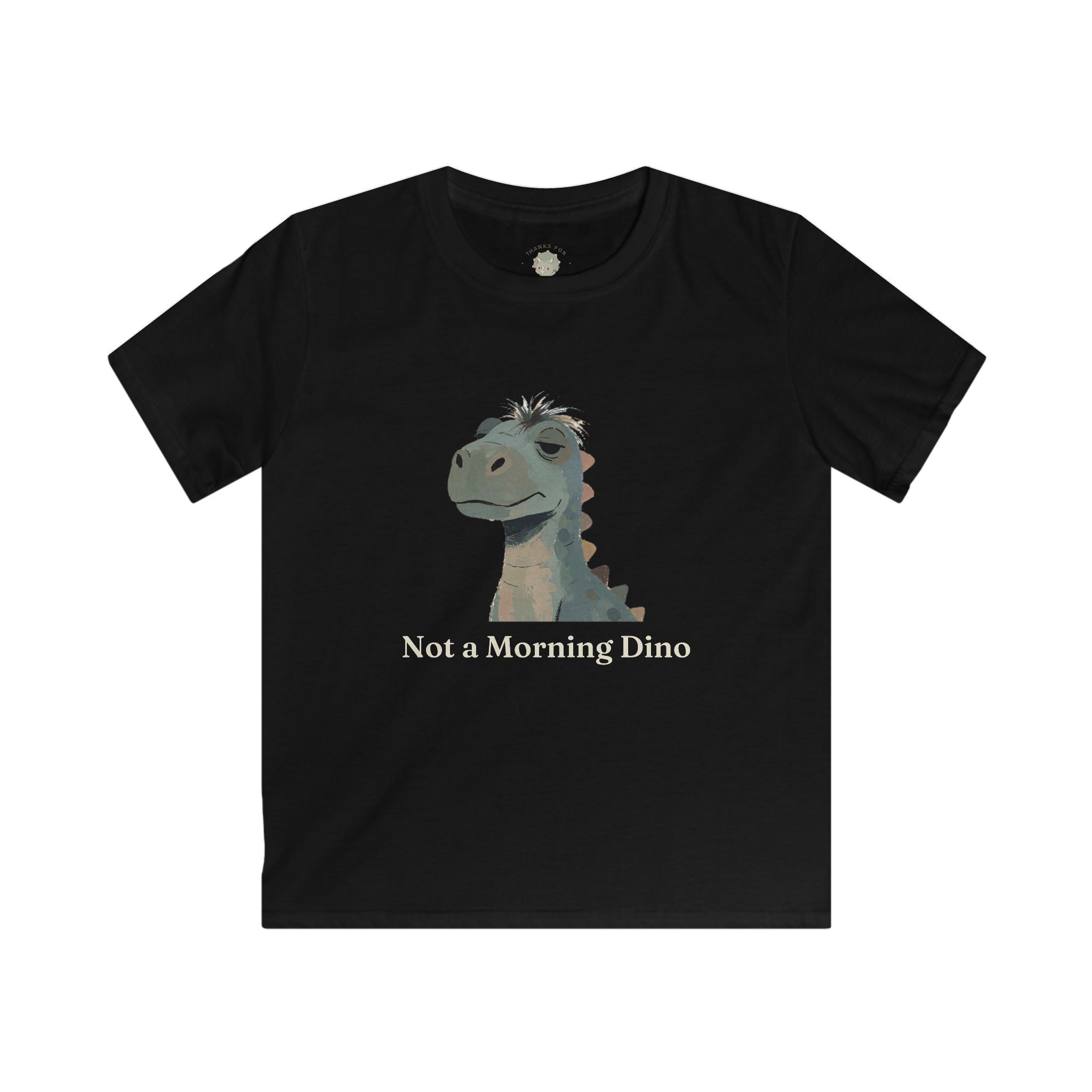Kids Not a Morning Dino T-Shirt — Funny Sleepy Dinosaur Graphic Tee