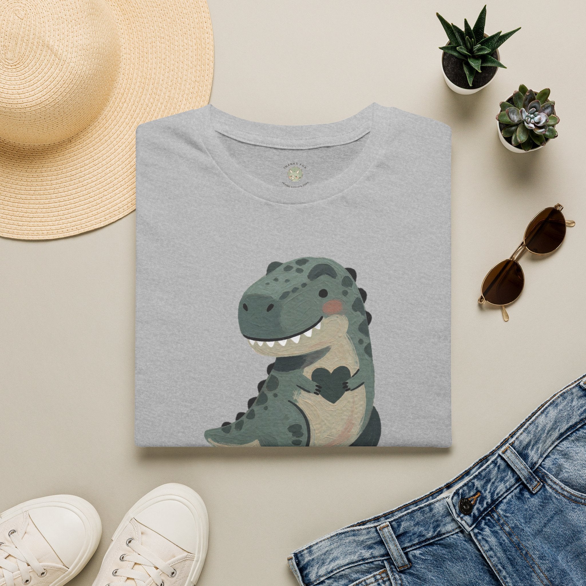 Tiny Arms, Big Heart T-Shirt — Cute Sweet T-Rex Love Graphic Tee