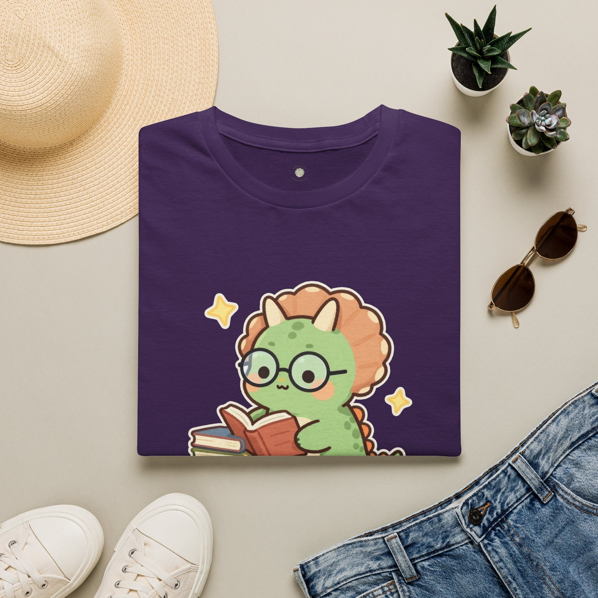 Book-a-saurus T-Shirt — Cute Reading Dinosaur Book Lover Graphic Tee