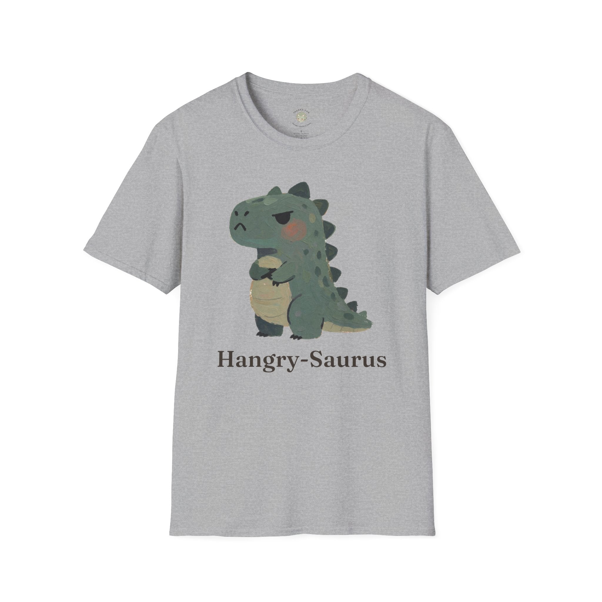 Hangry-Saurus T-Shirt — Funny Hungry Grumpy Dinosaur Graphic Tee