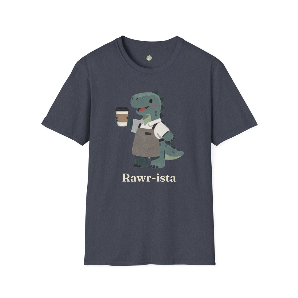 Rawr-ista T-Shirt — Funny Coffee Dinosaur Barista Graphic Tee