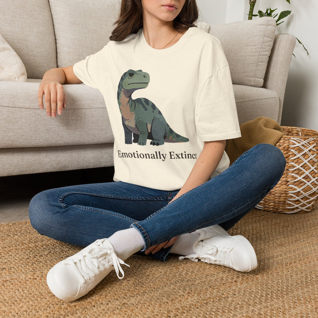 Emotionally Extinct T-Shirt — Funny Deadpan Dinosaur Graphic Tee