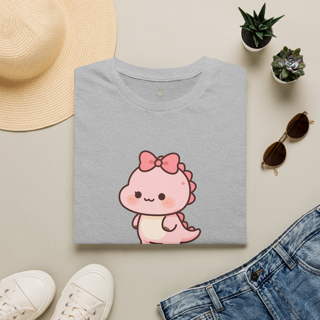 Personalized Girl Dinosaur T-Shirt — Custom Name Dino Tee