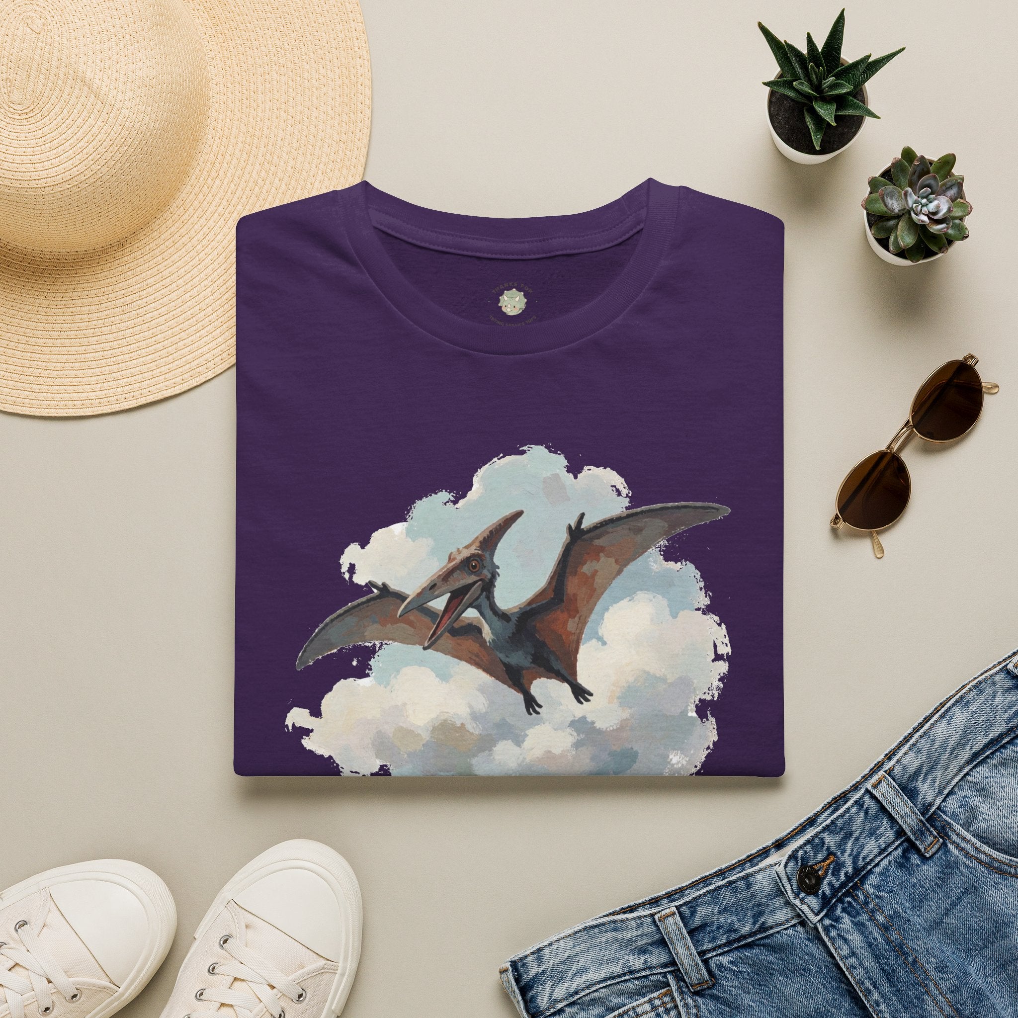 Dino-Soar T-Shirt — Cute Flying Pterodactyl Pun Graphic Tee