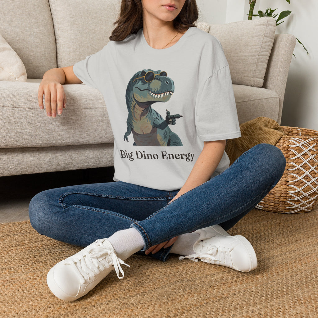 Big Dino Energy T-Shirt — Funny Confident Cool Dinosaur Graphic Tee