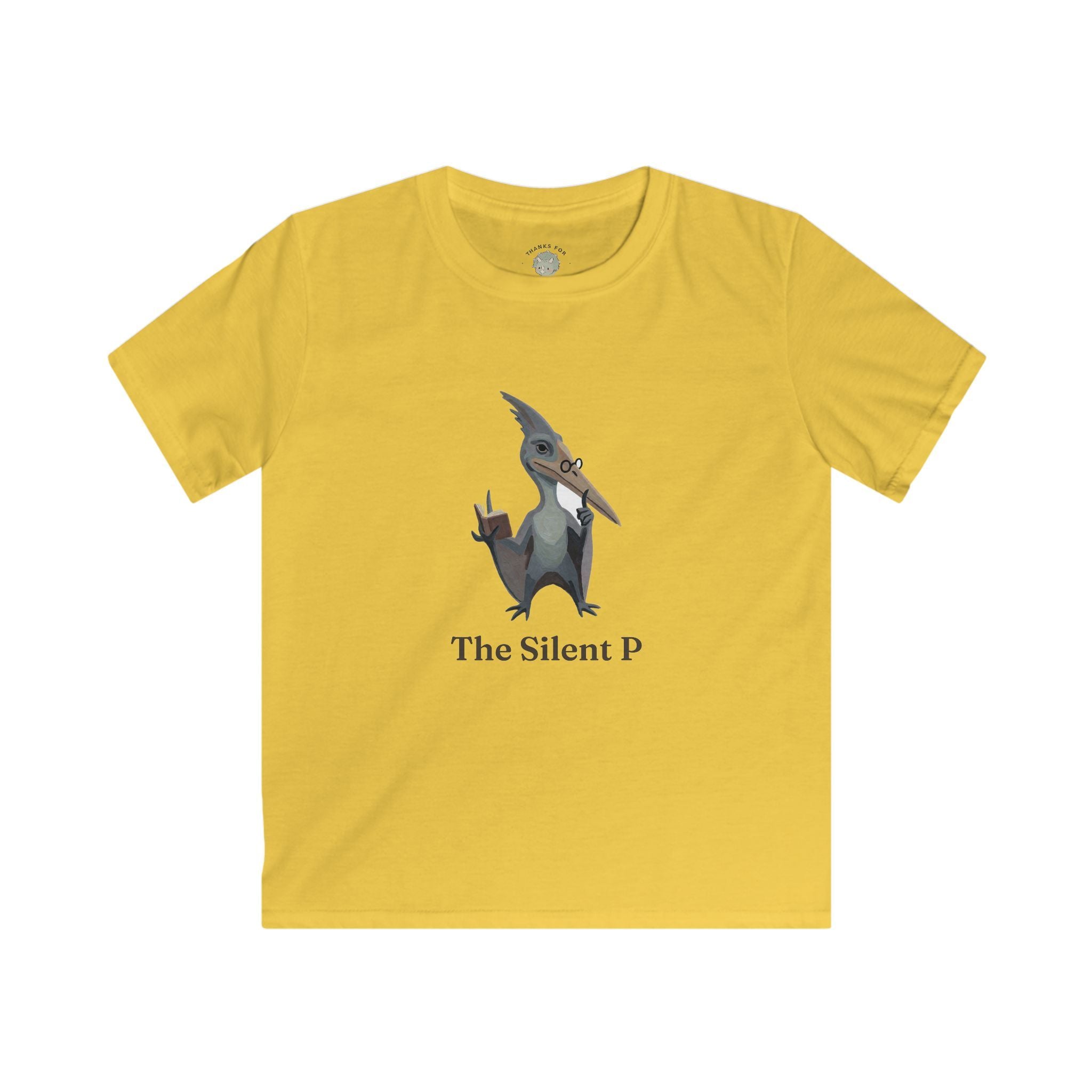 Kids The Silent P T-Shirt — Funny Pterodactyl Grammar Pun Graphic Tee