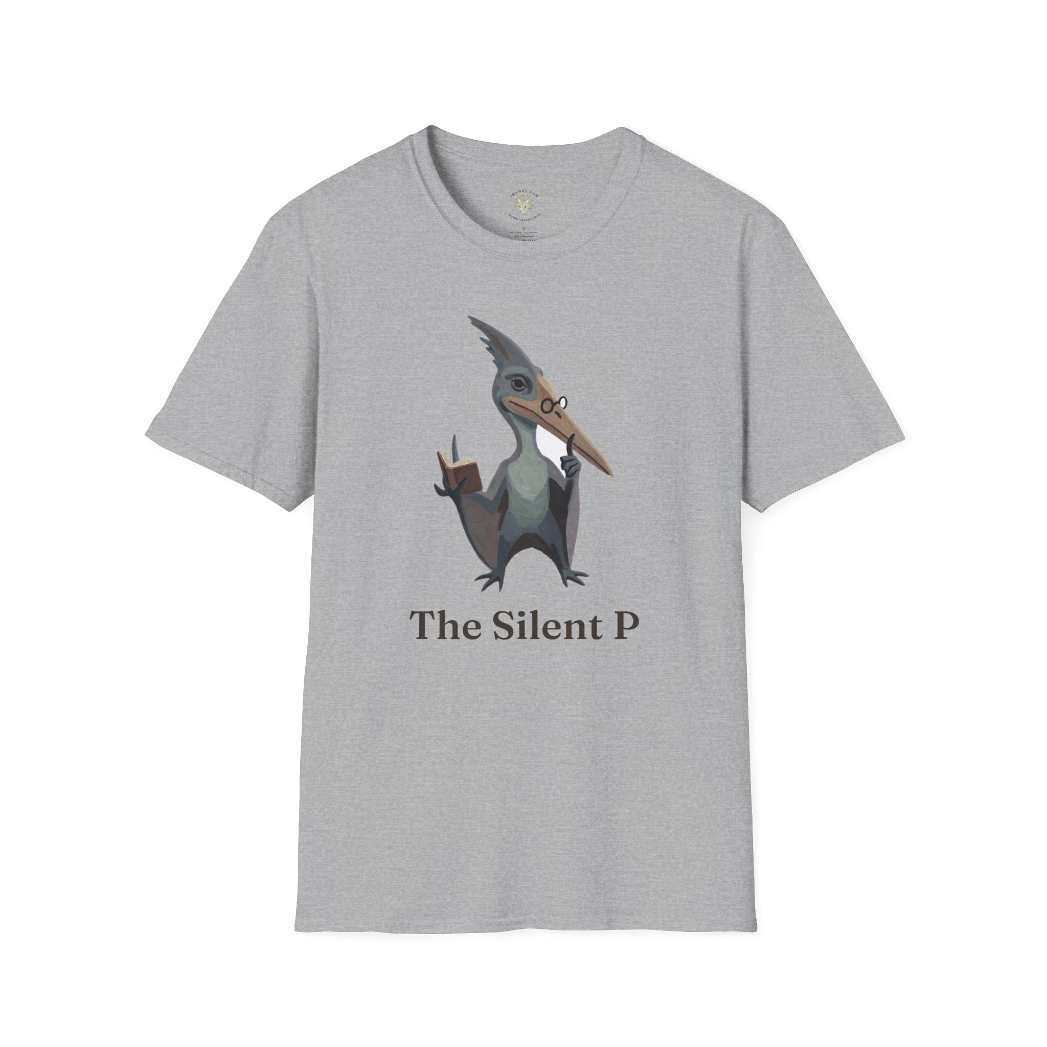 The Silent P T-Shirt — Funny Pterodactyl Grammar Pun Graphic Tee
