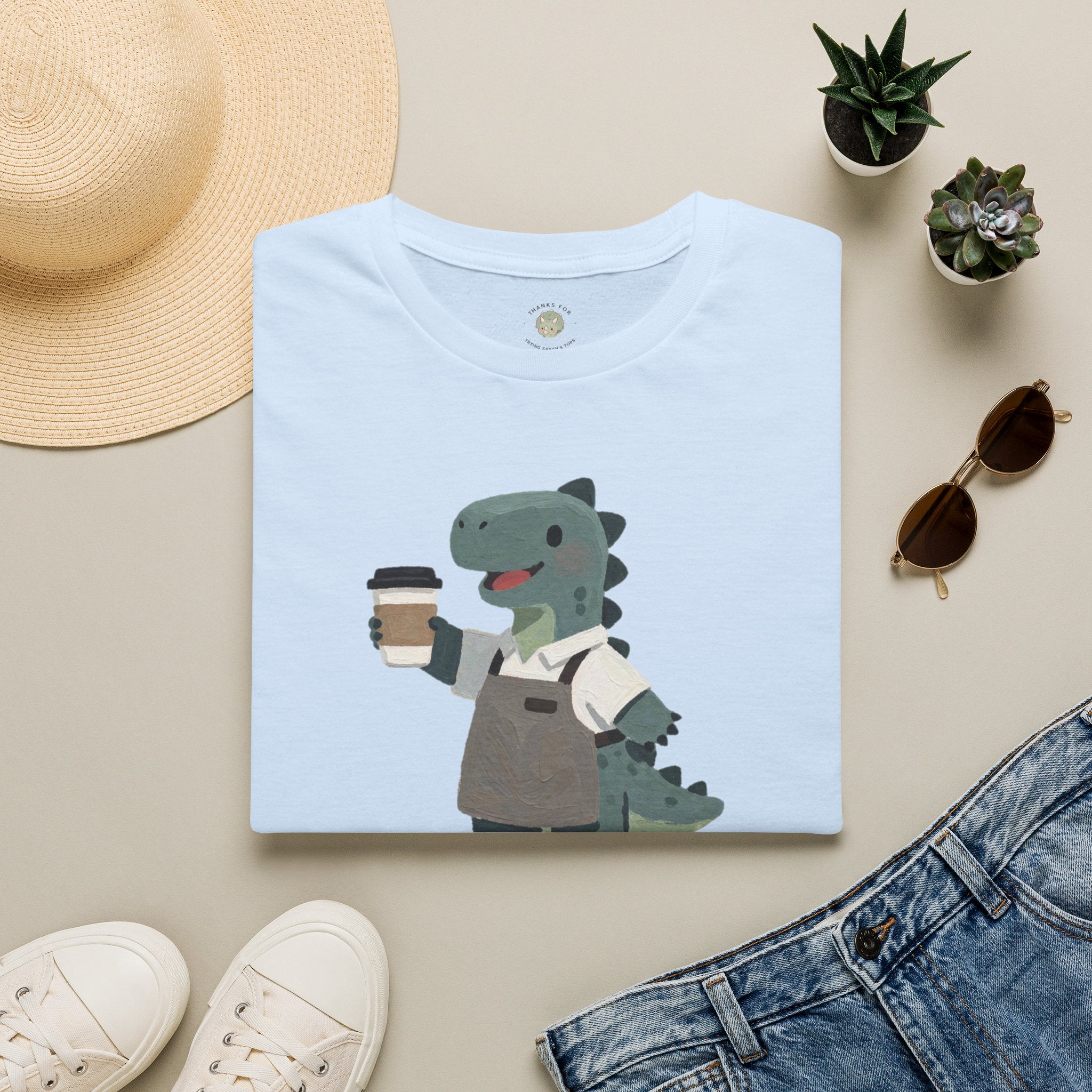 Rawr-ista T-Shirt — Funny Coffee Dinosaur Barista Graphic Tee